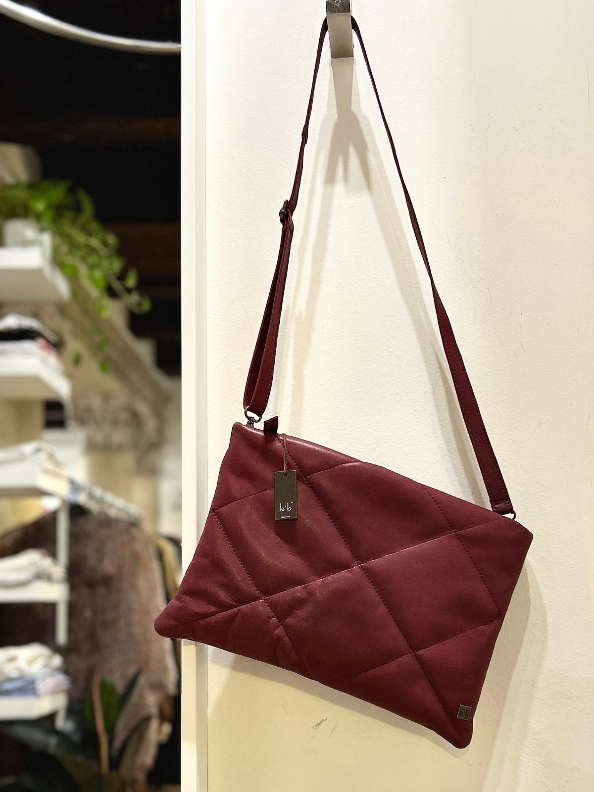 Pochette trapuntata bordeaux