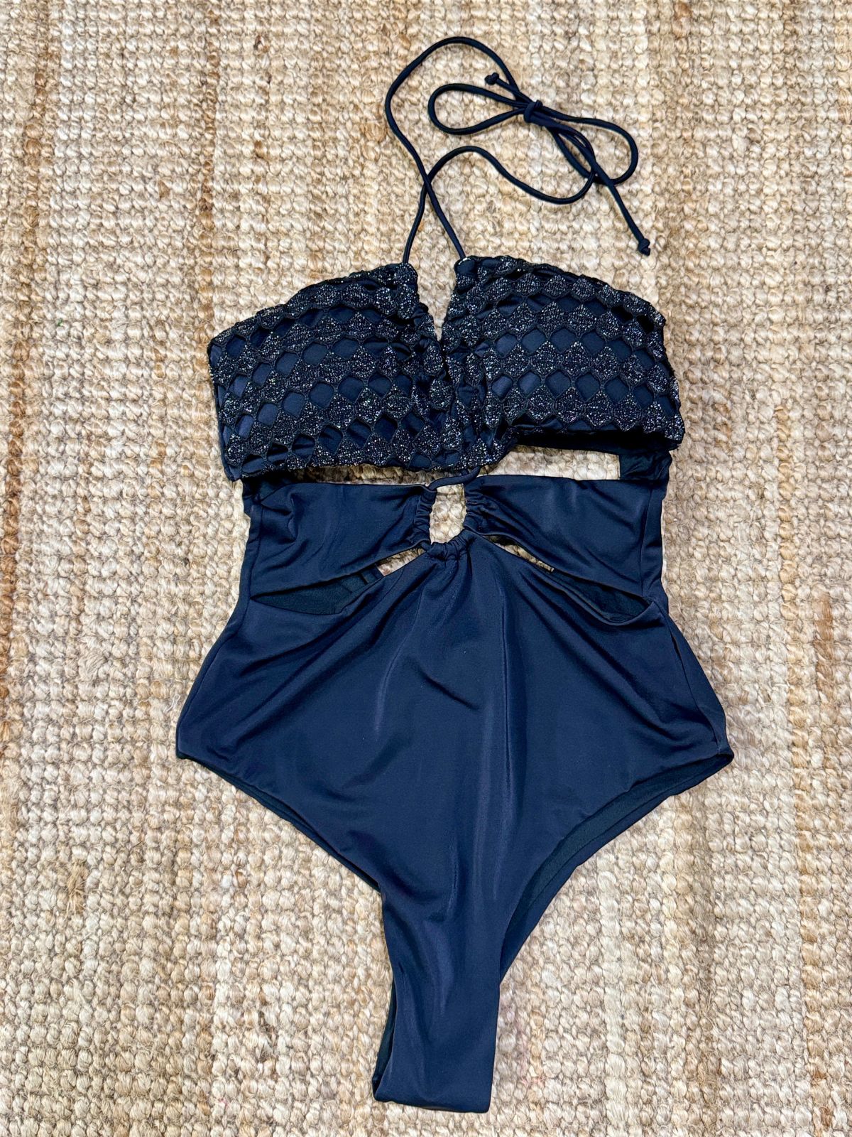 Costume intero Cotazur in maglia a rete lurex