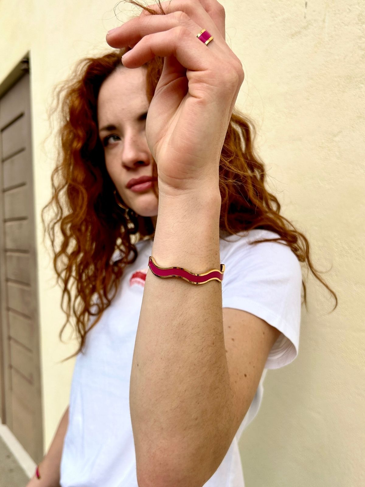Bracciale wave fucsia