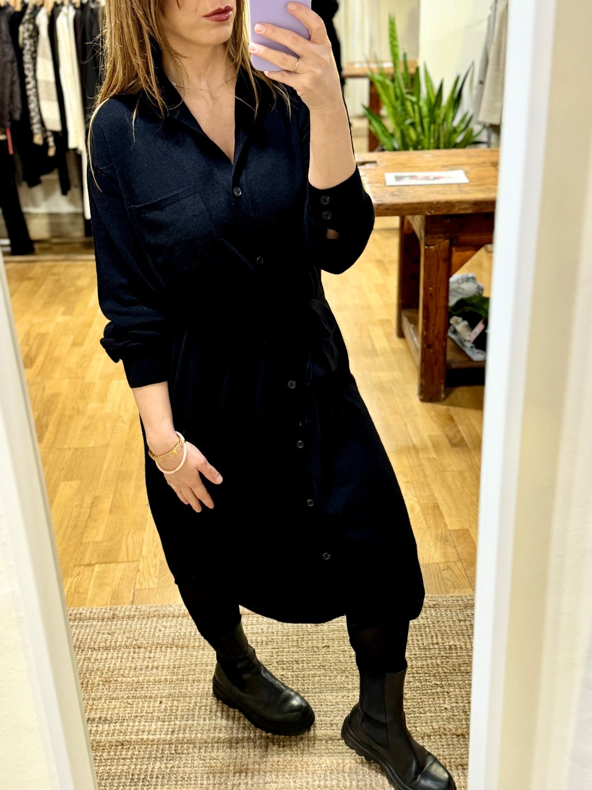 Abito chemisier in maglia