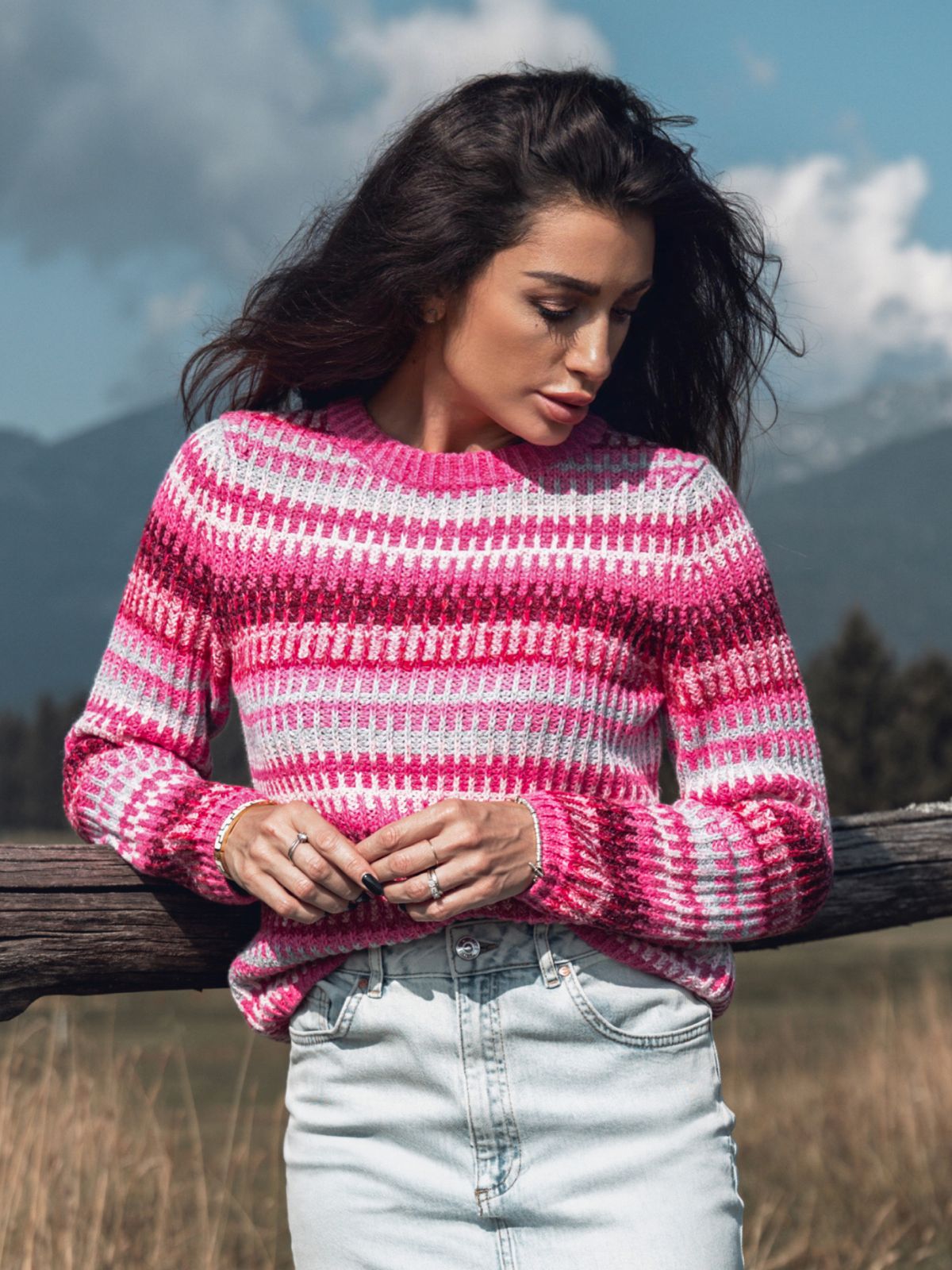Maglia in caldo cotone jacquard