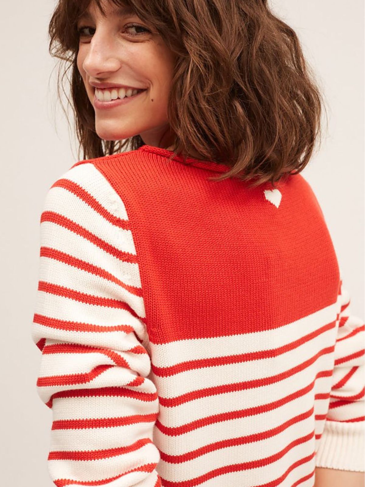 Maglia a righe con cuore