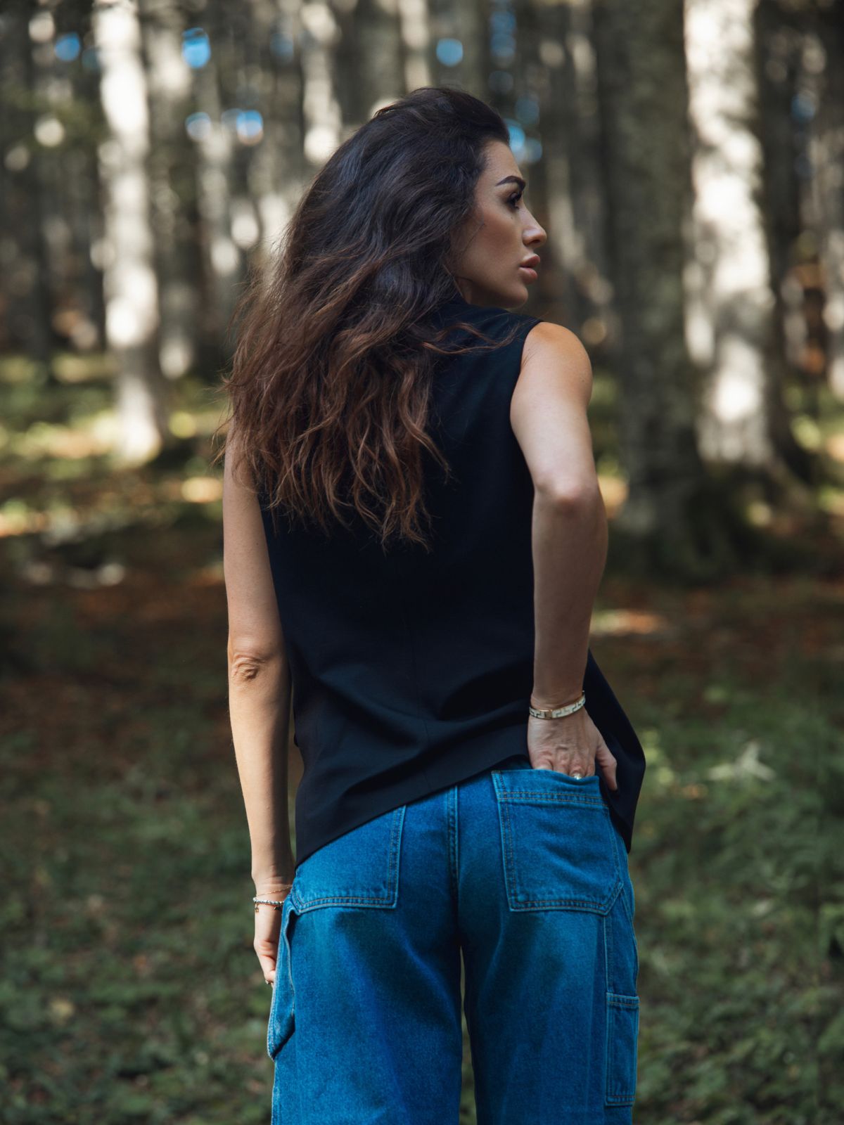 Jeans baggy con dettagli work