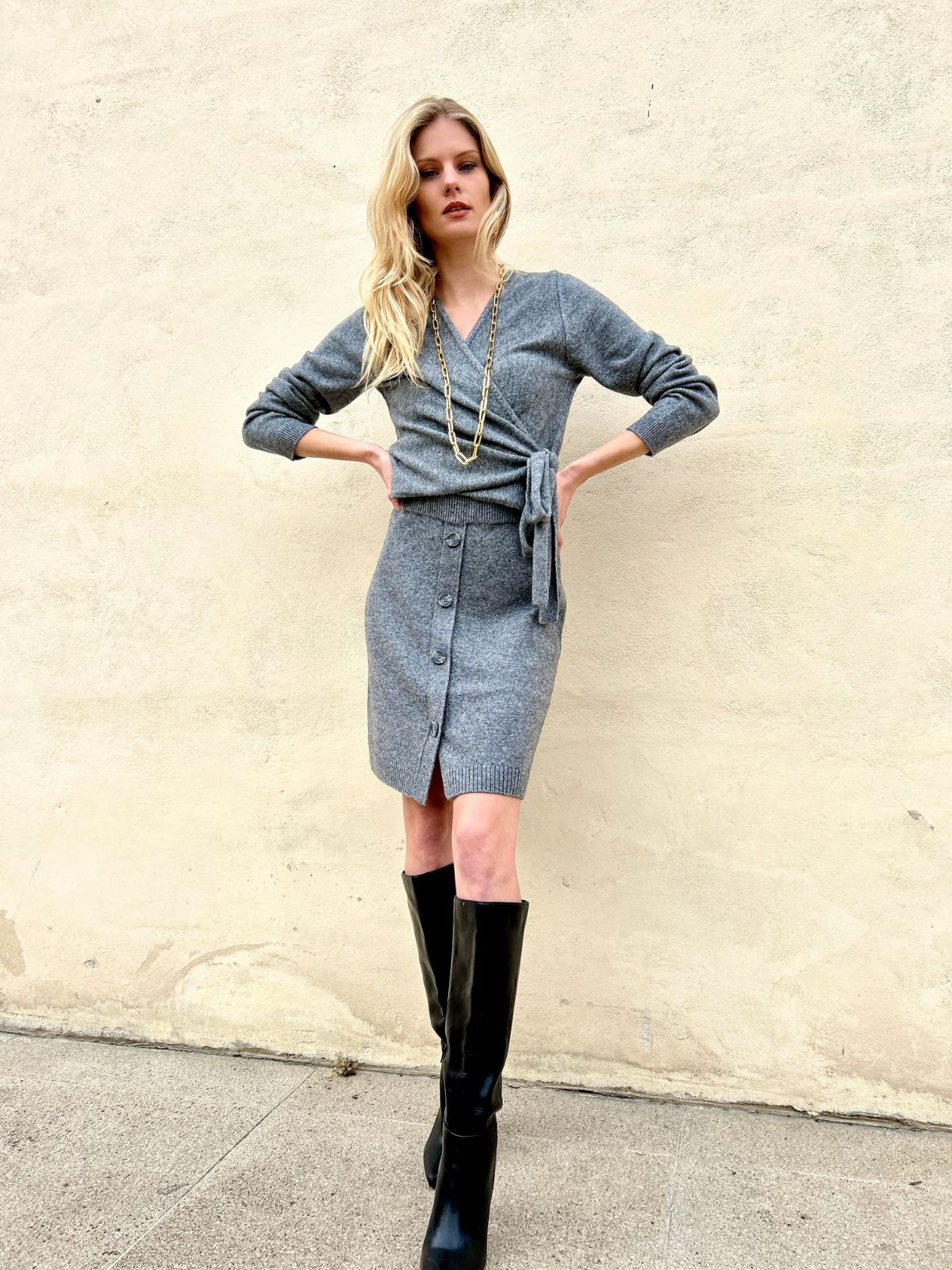 Cardigan/scaldacuore incrociato