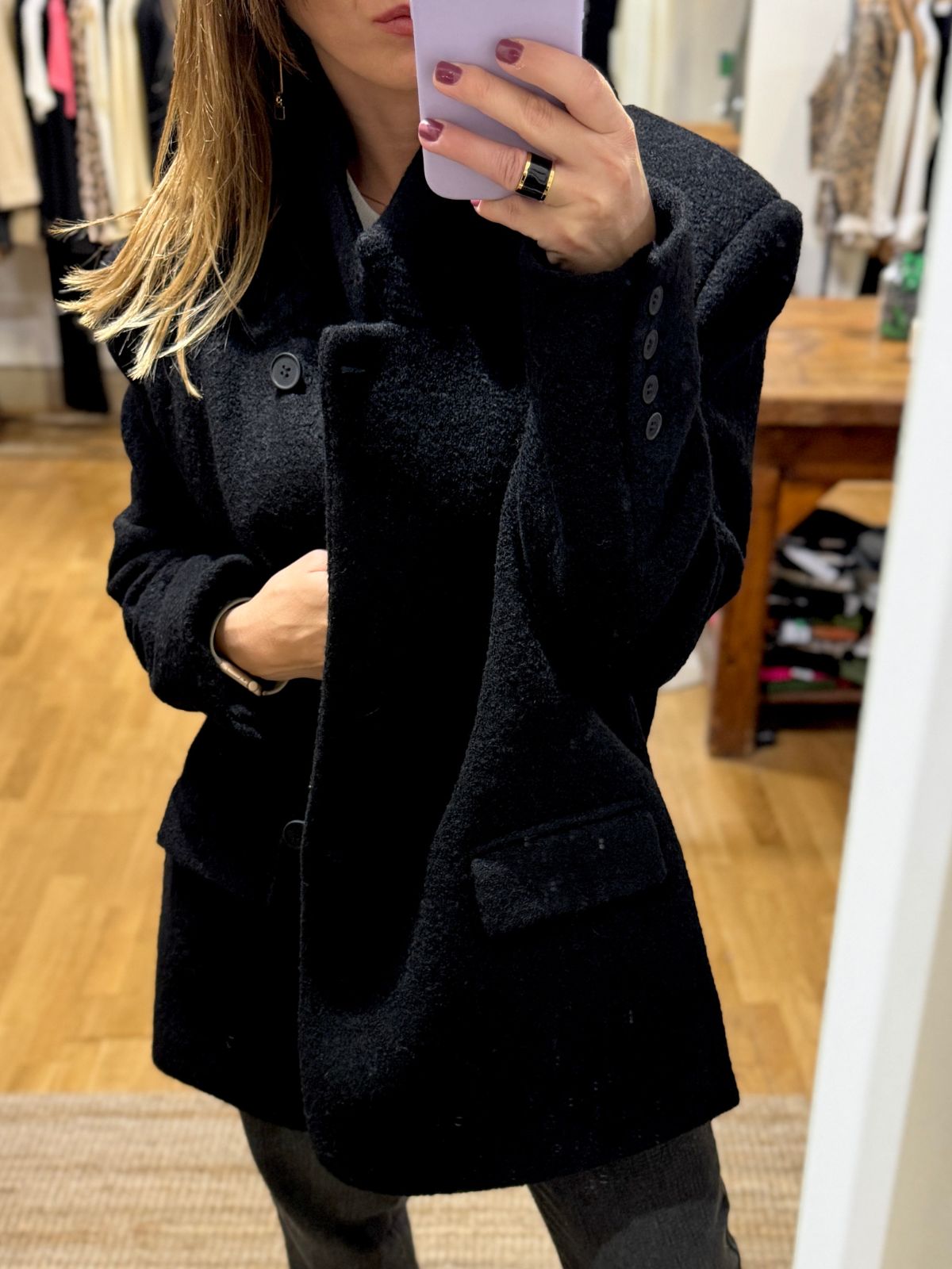 Cappotto oversize con spacco