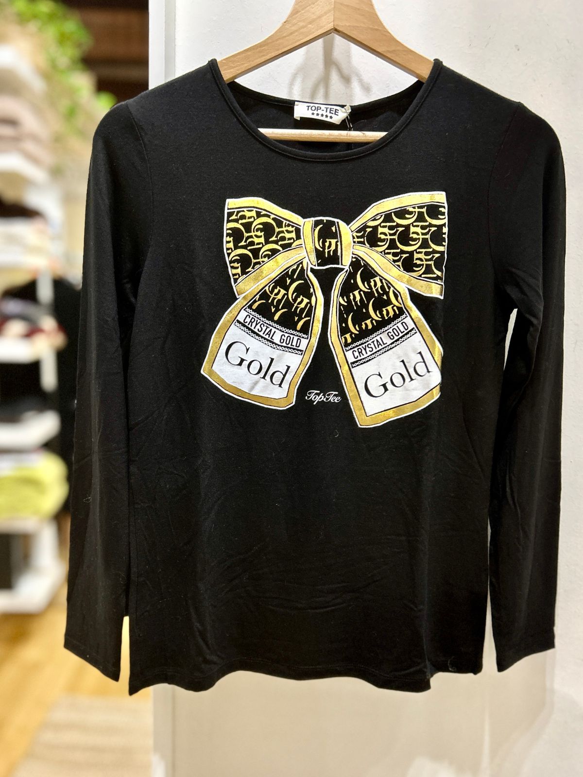 Maglia girocollo stampa fiocco
