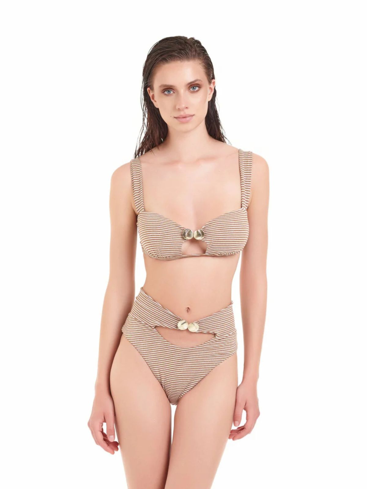 Bikini bralette Cotazur con dettaglio conchiglia in metallo