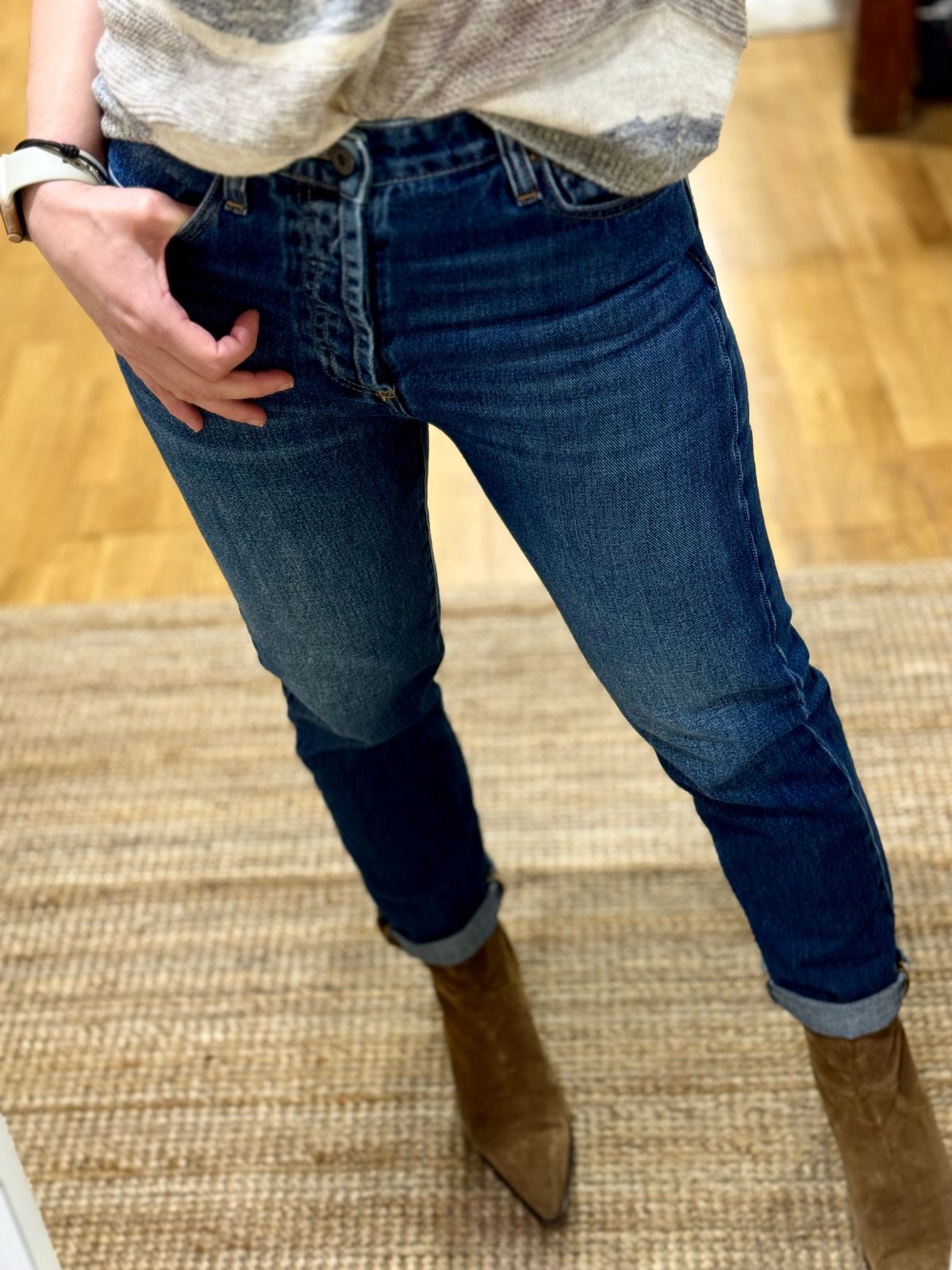 Jeans scuro diritto