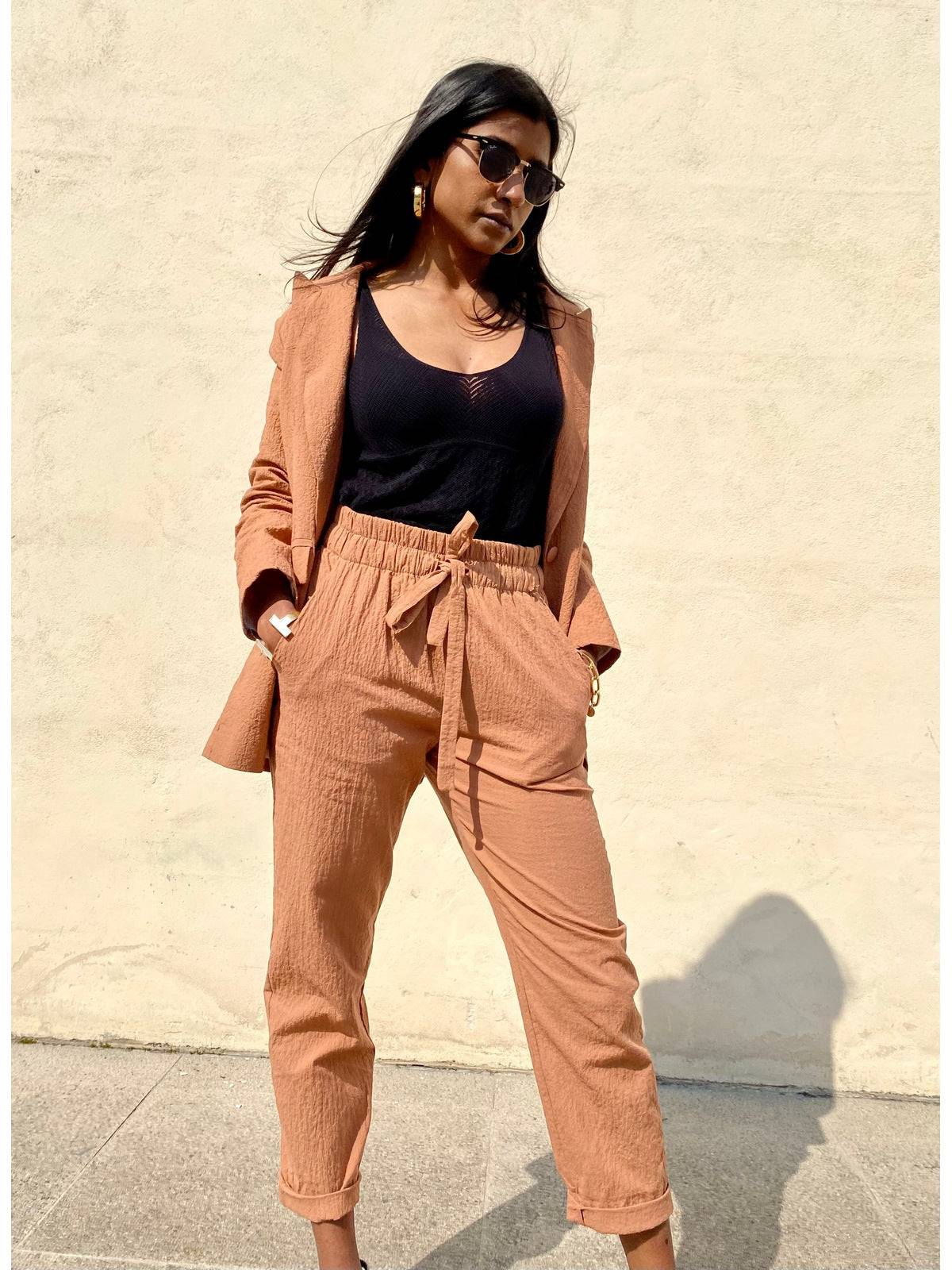Blazer in tessuto goffrato