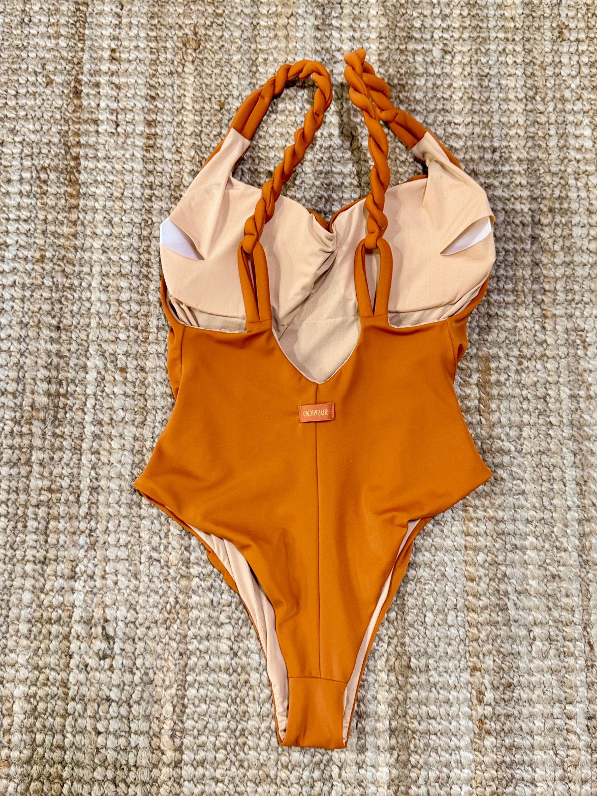 Costume intero Cotazur in lycra con spalline a torchon