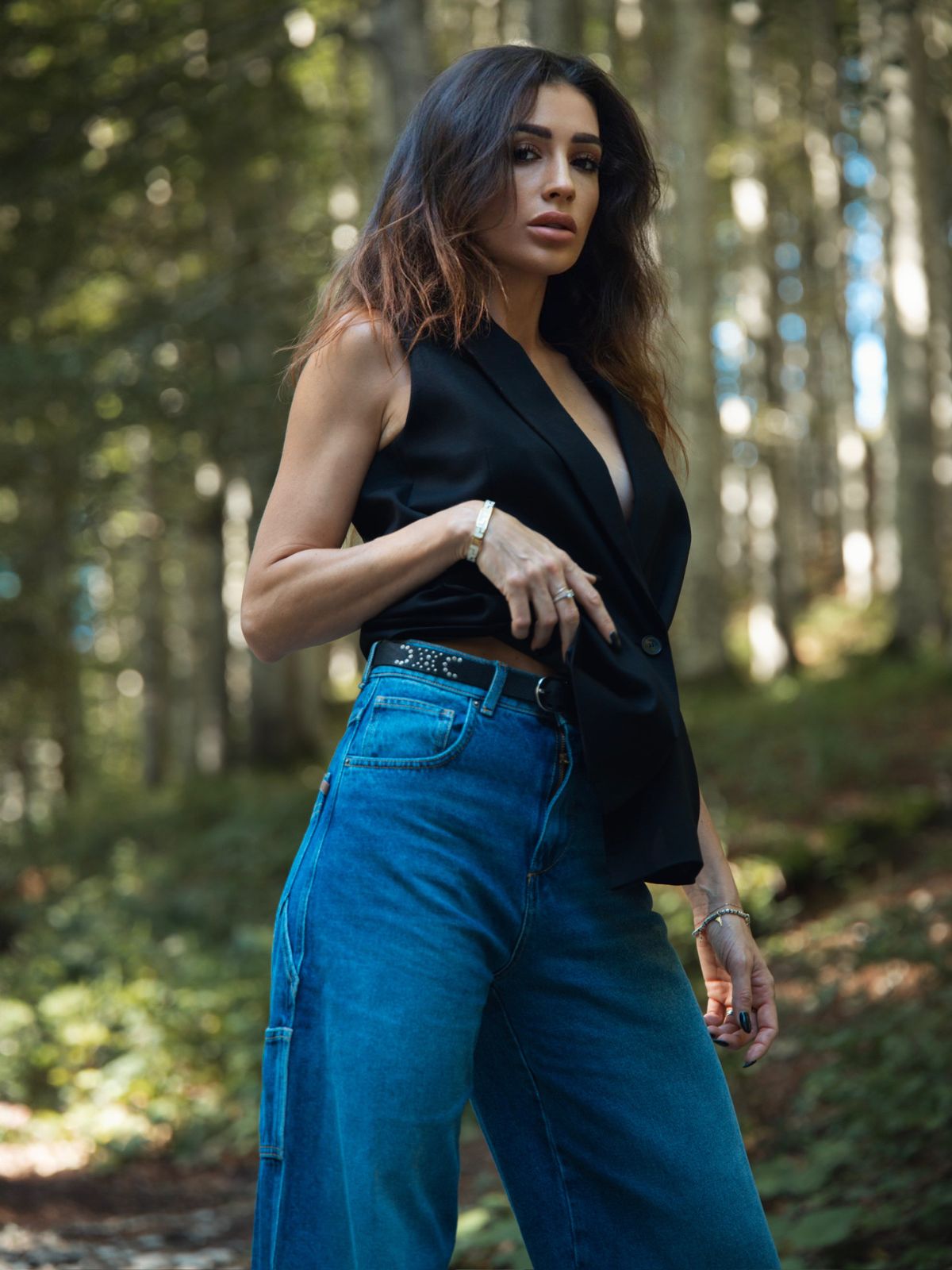 Jeans baggy con dettagli work