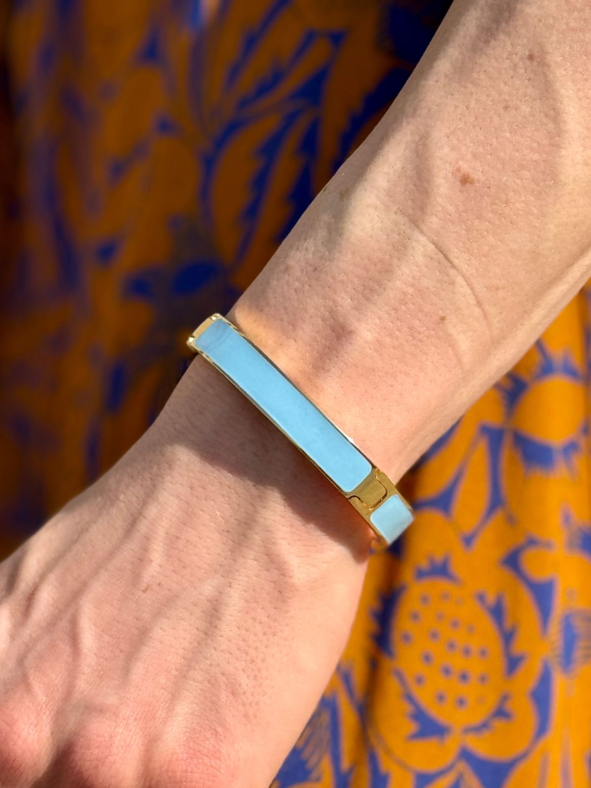 Bracciale mini con cerniera azzurro