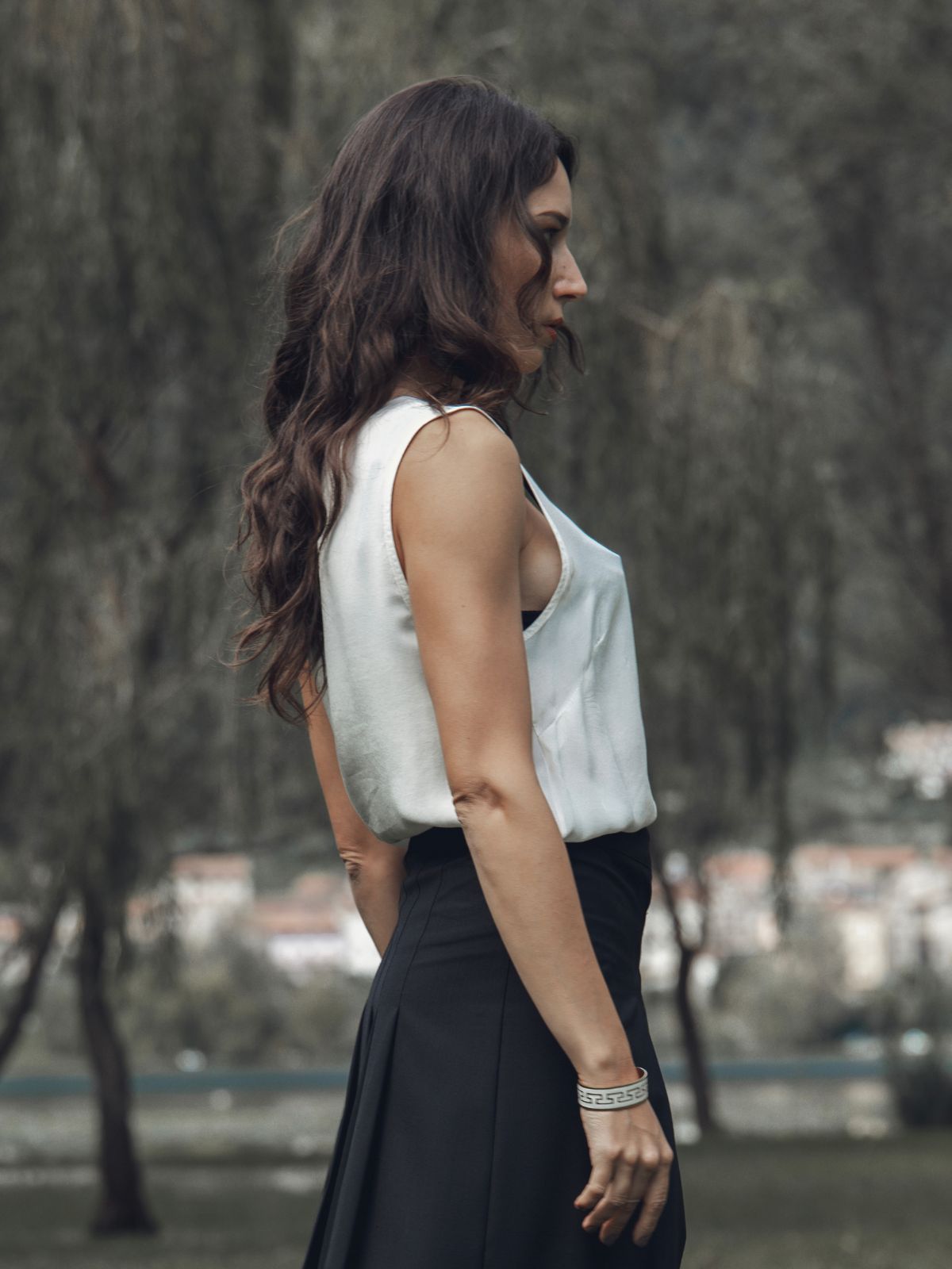 Canotta tinta unita in rayon