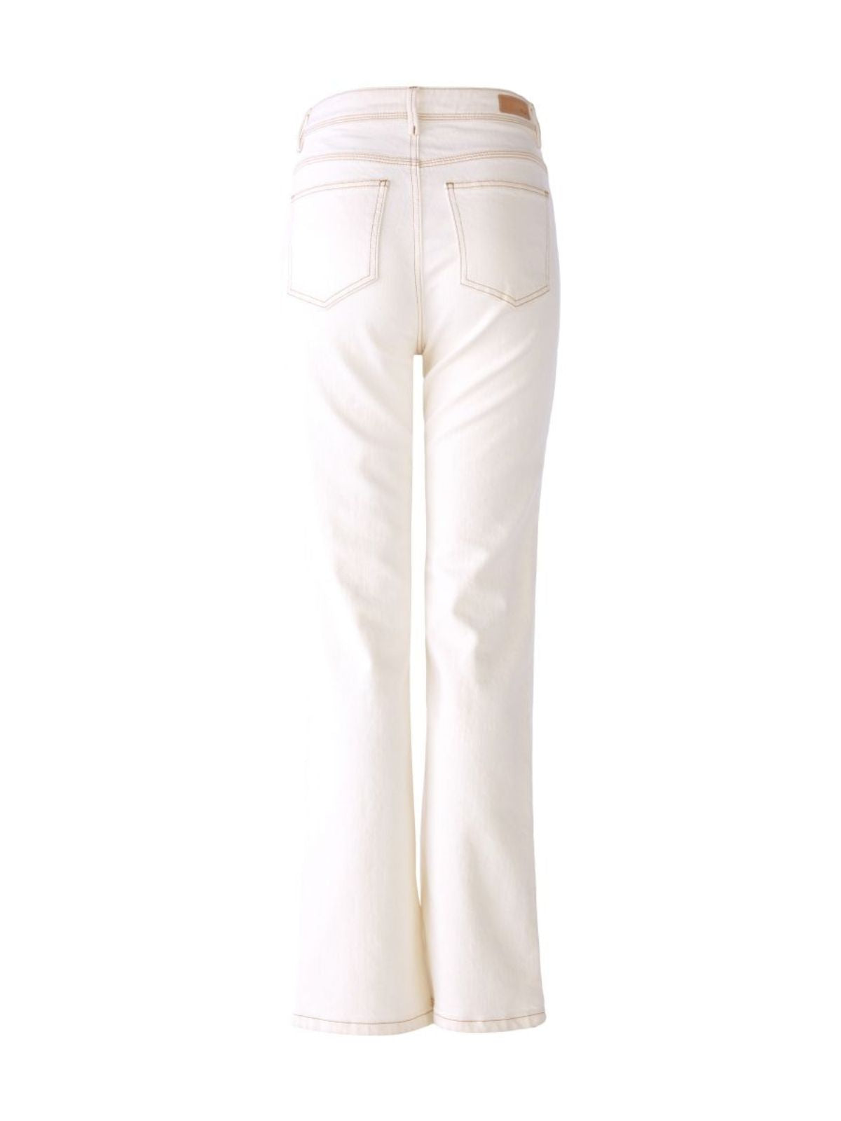 Pantalone in denim dritto color burro