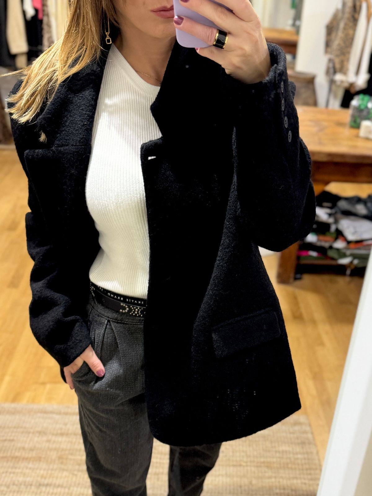 Cappotto oversize con spacco