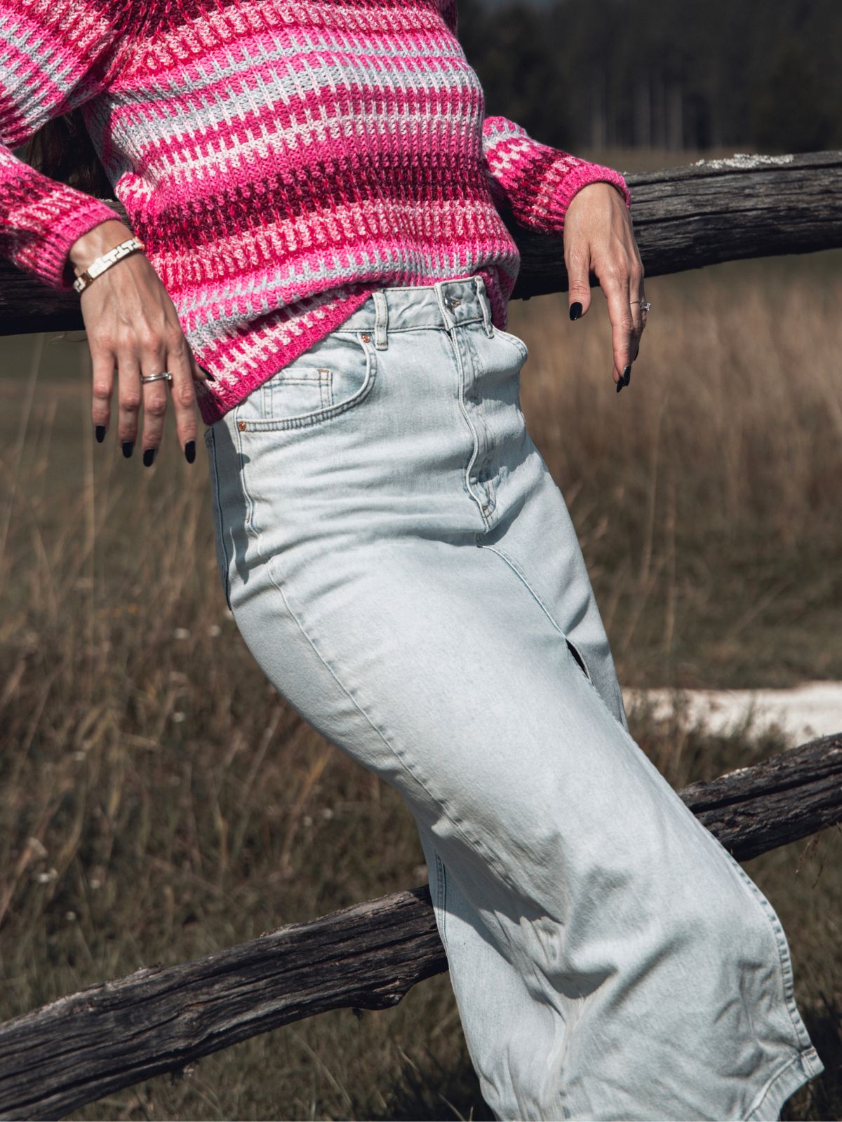 Gonna in jeans con spacco