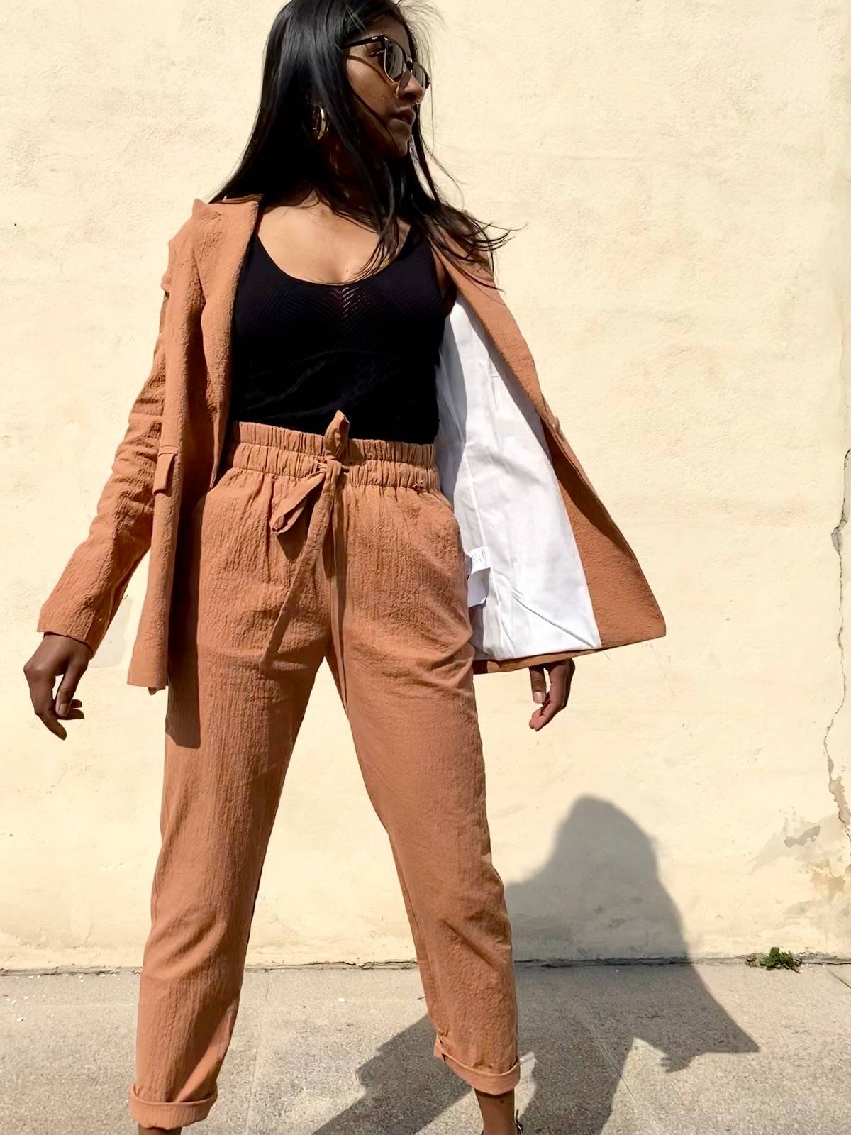 Blazer in tessuto goffrato