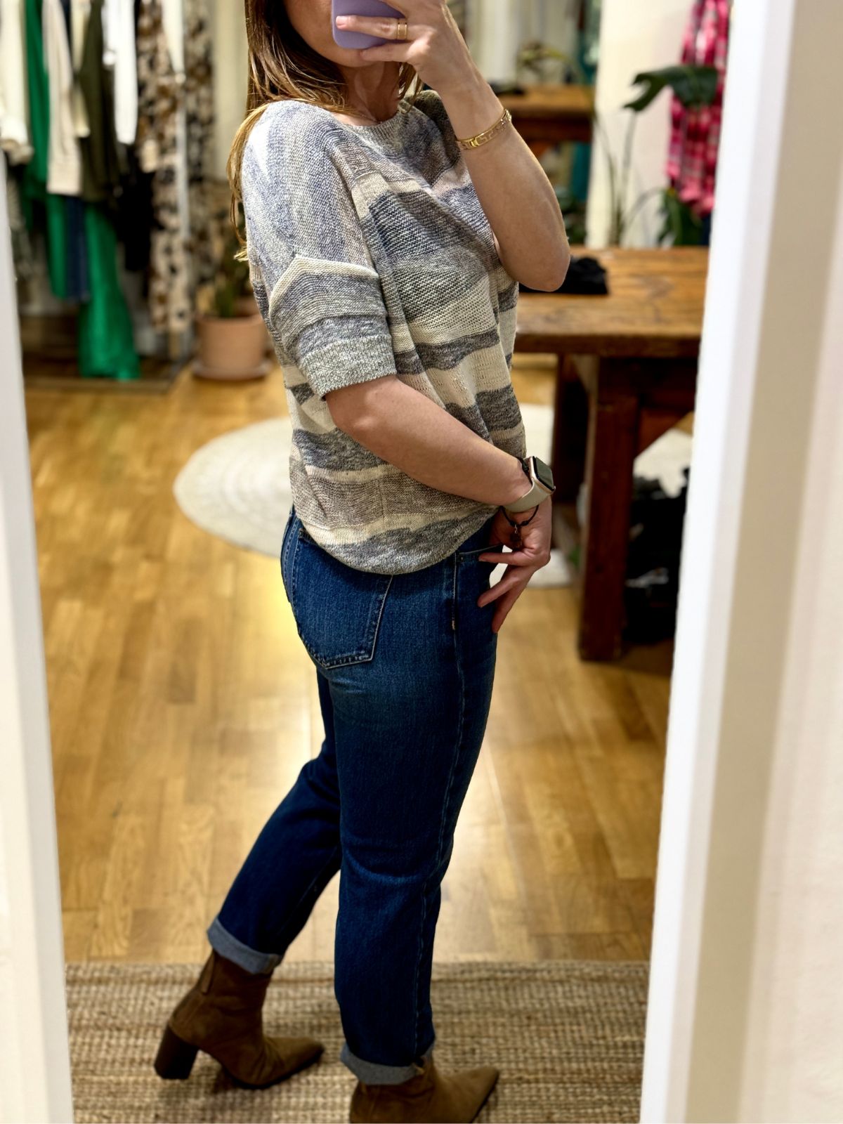 Jeans scuro diritto