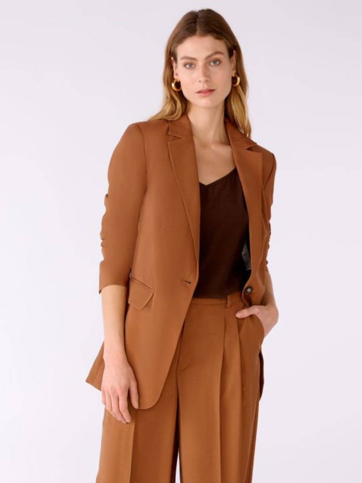 Top marrone in viscosa