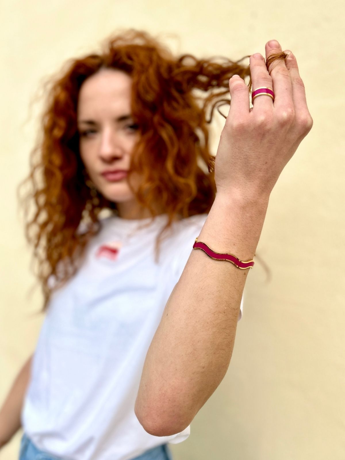 Bracciale wave fucsia