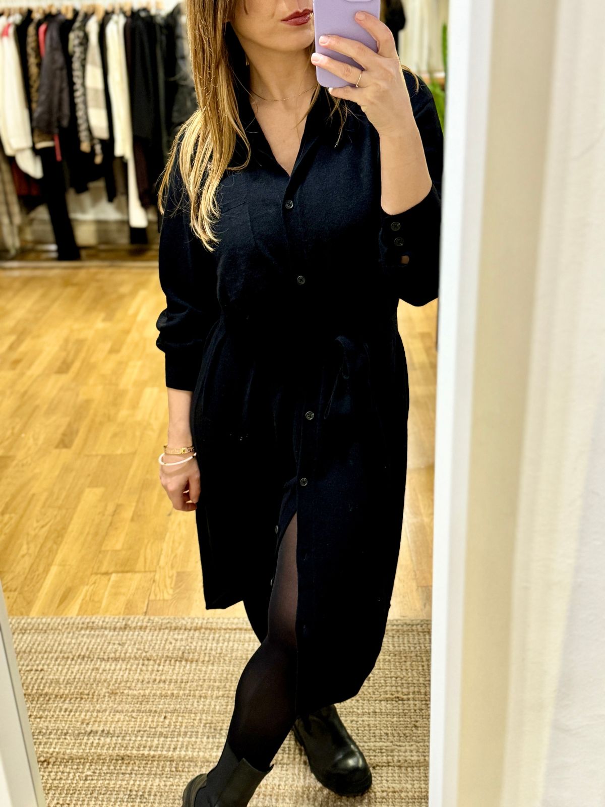 Abito chemisier in maglia