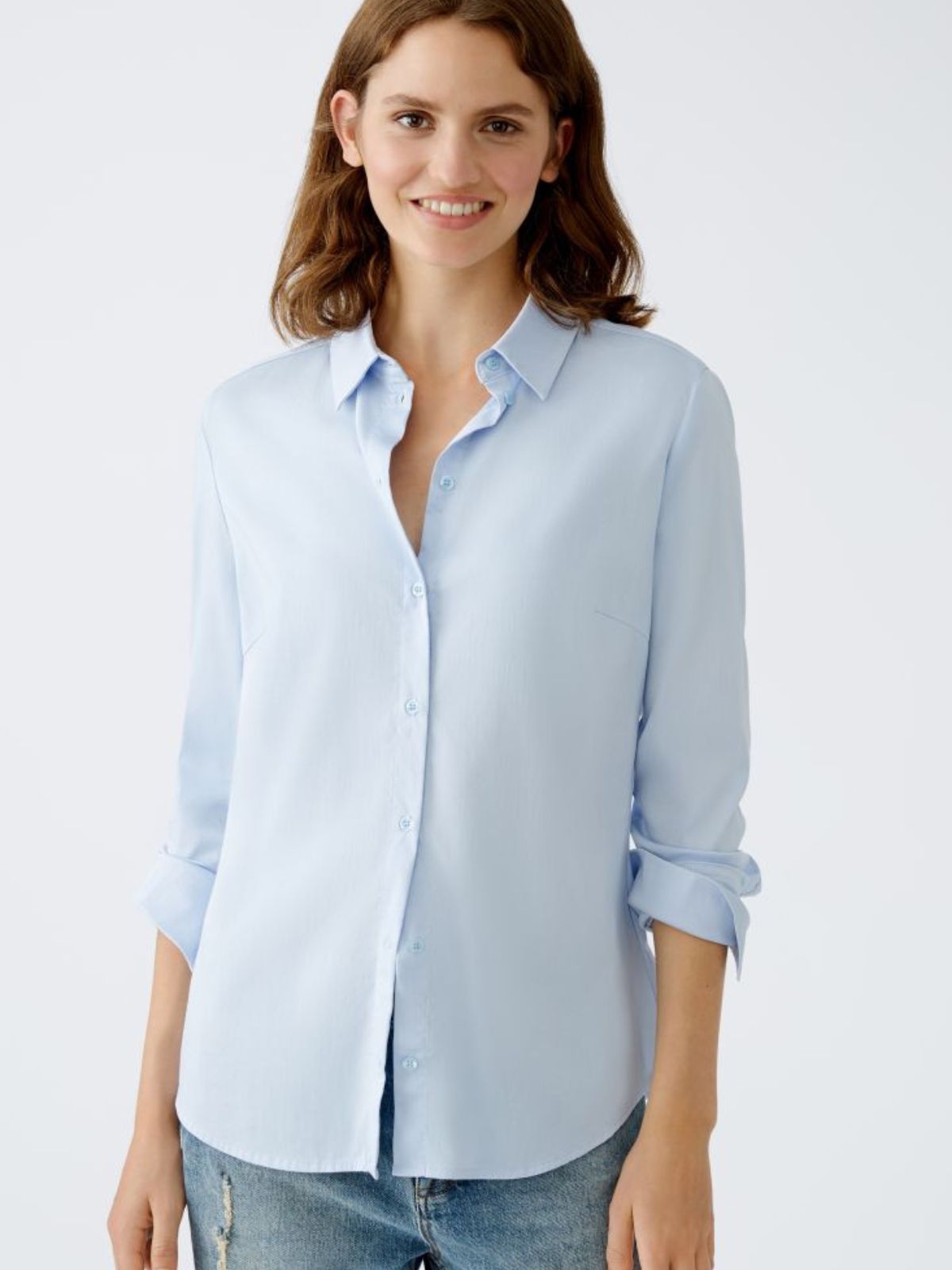Camicia azzurra in cotone