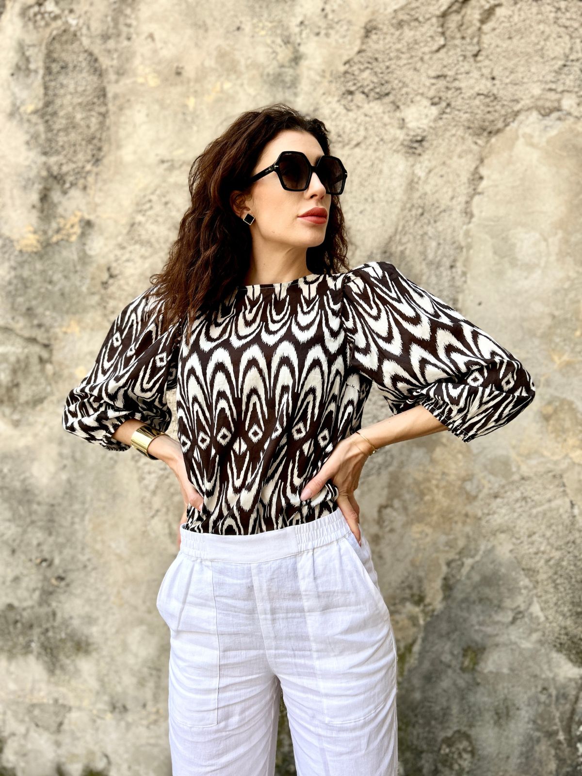 Camicia in voile di cotone