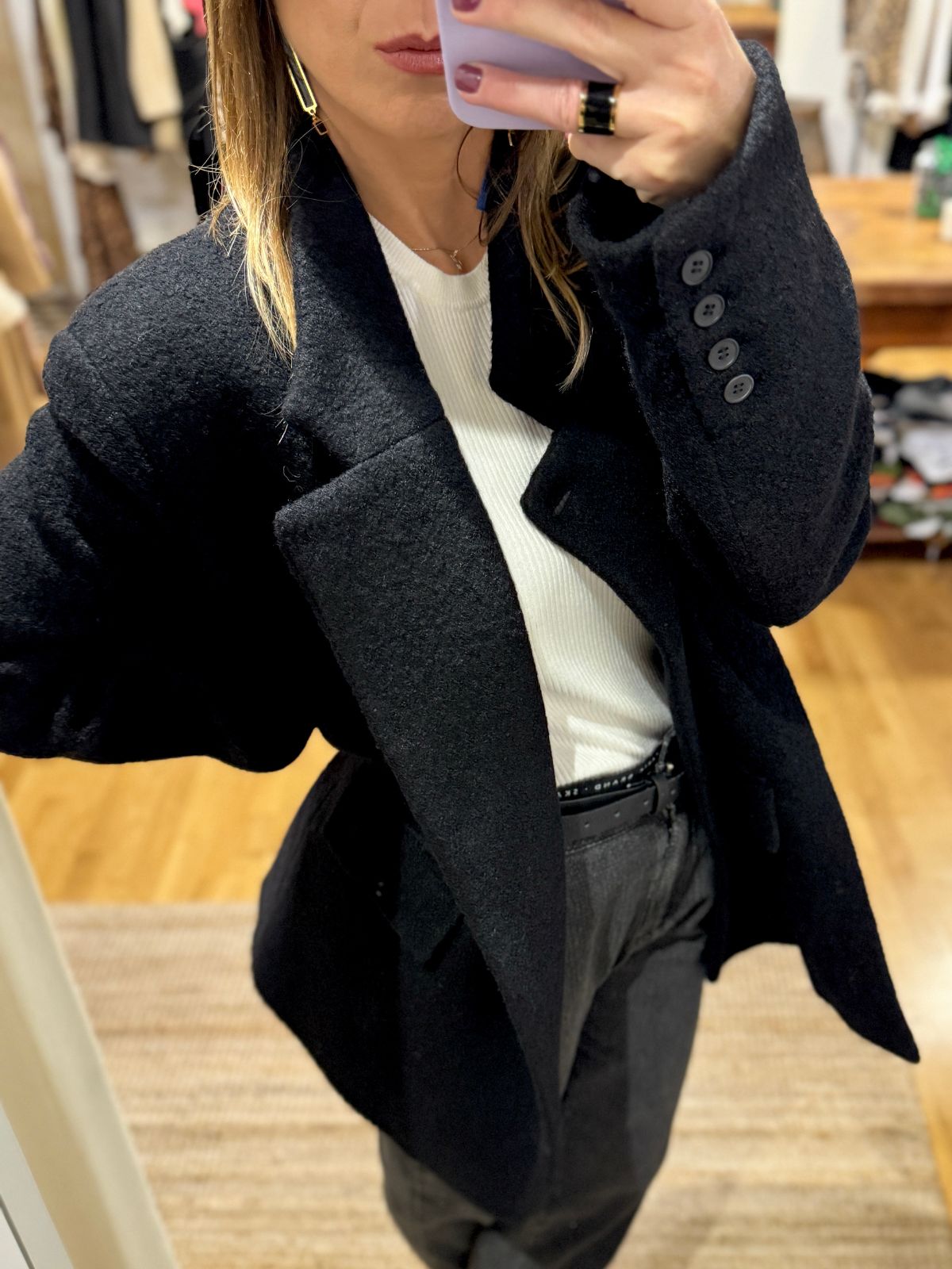 Cappotto oversize con spacco