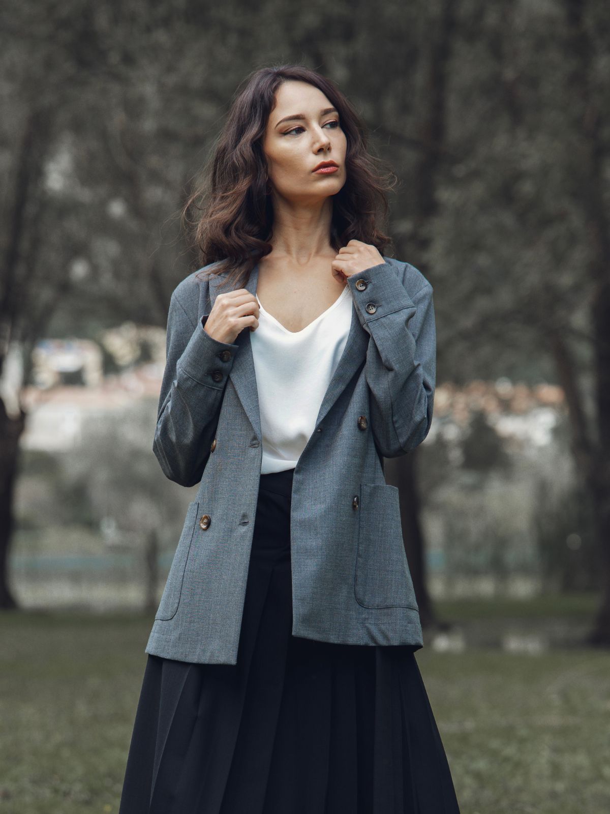 Giacca Camicia Antracite