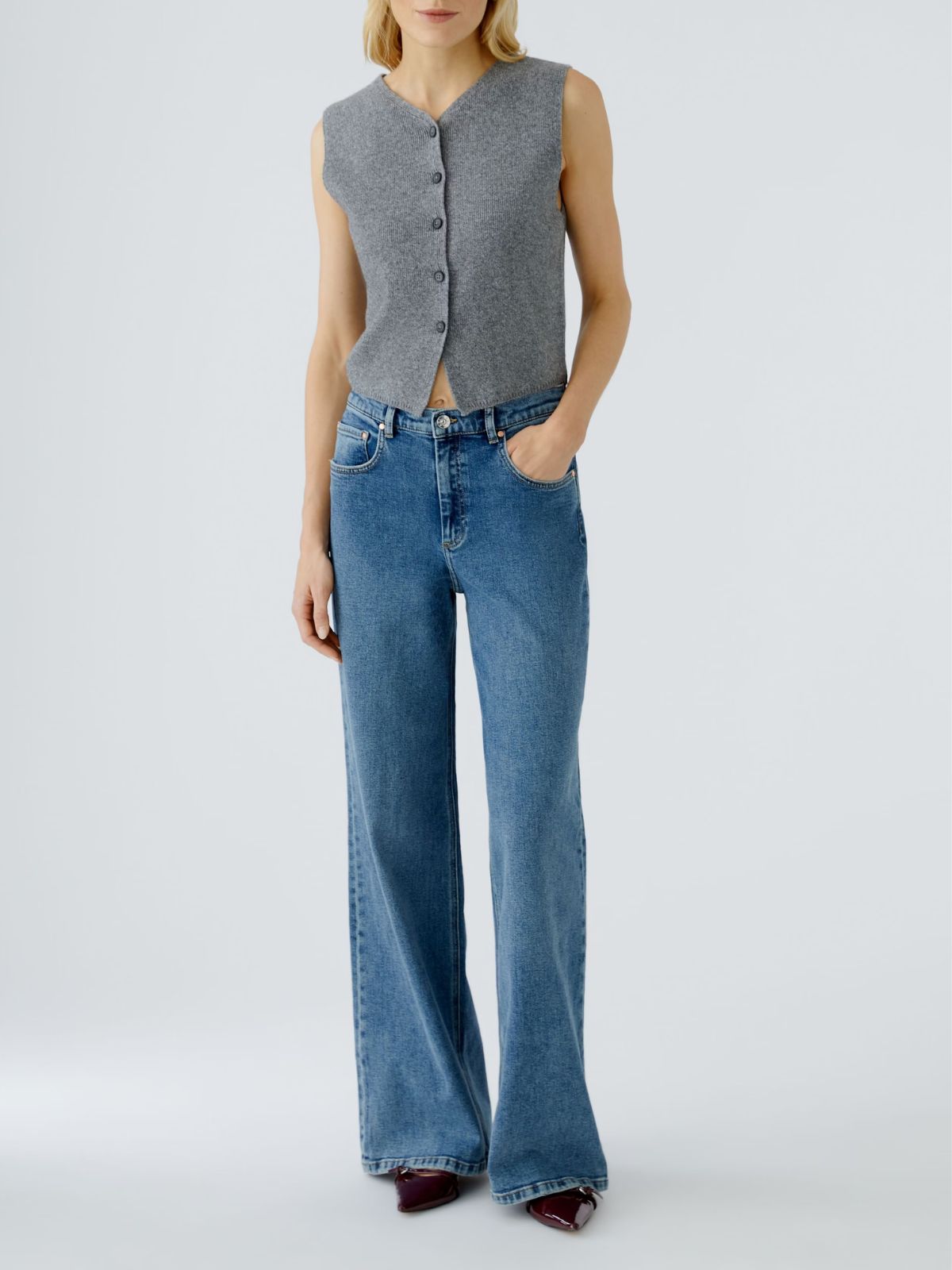 Gilet in maglia antracite