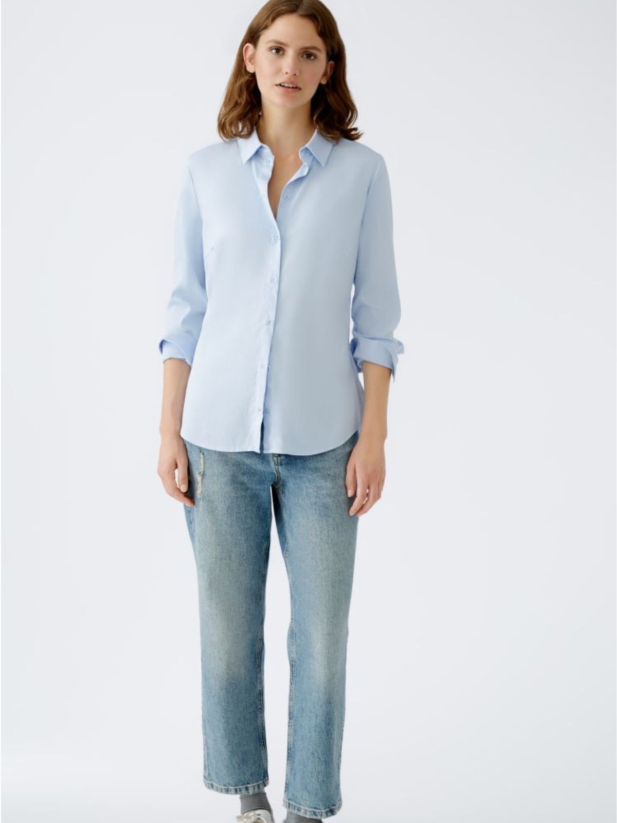 Camicia azzurra in cotone