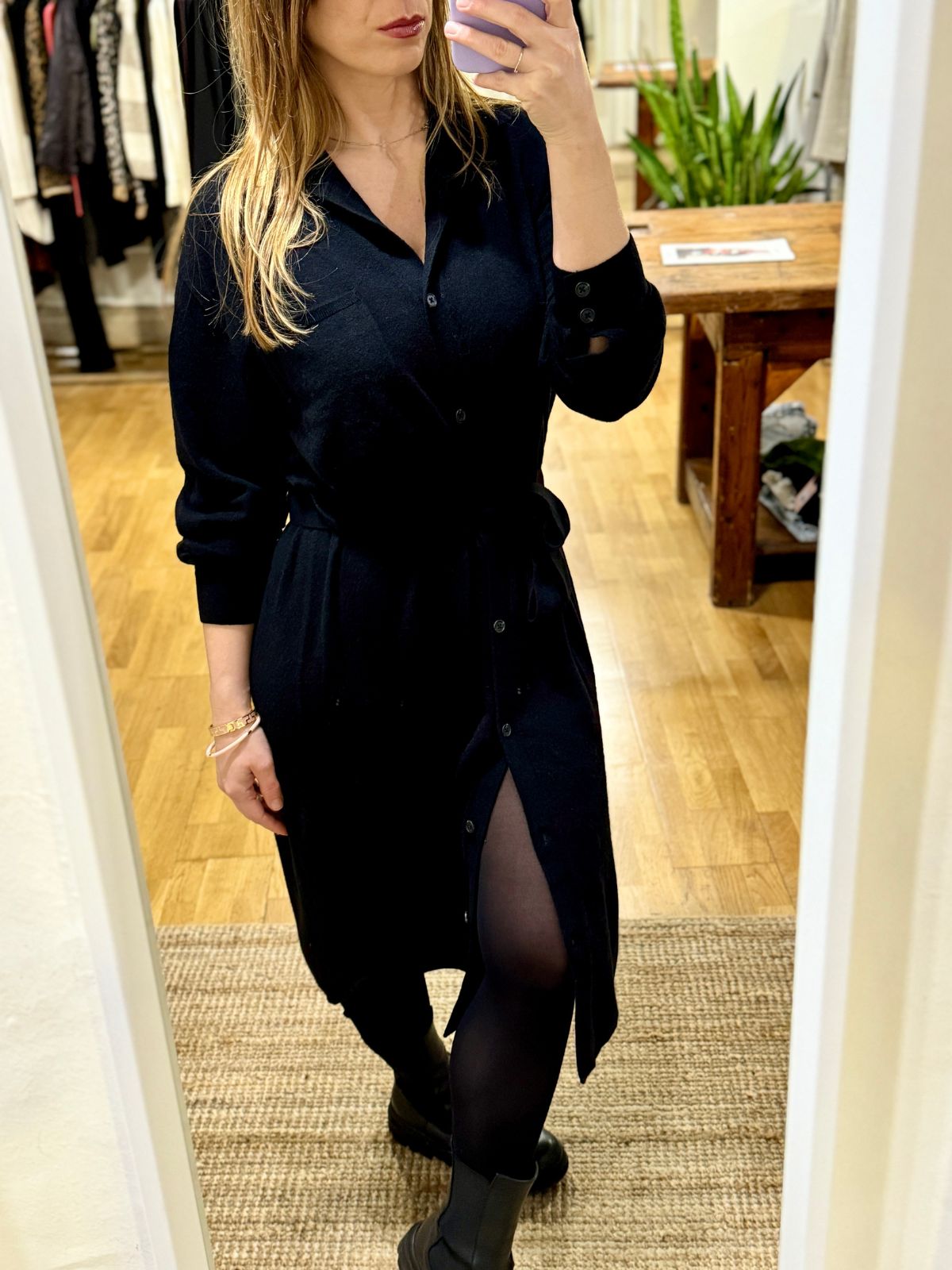 Abito chemisier in maglia