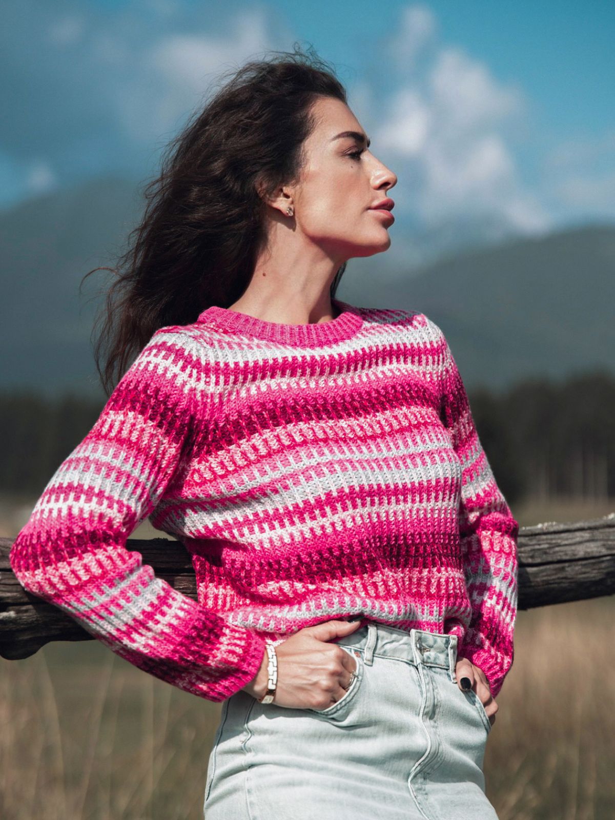 Maglia in caldo cotone jacquard