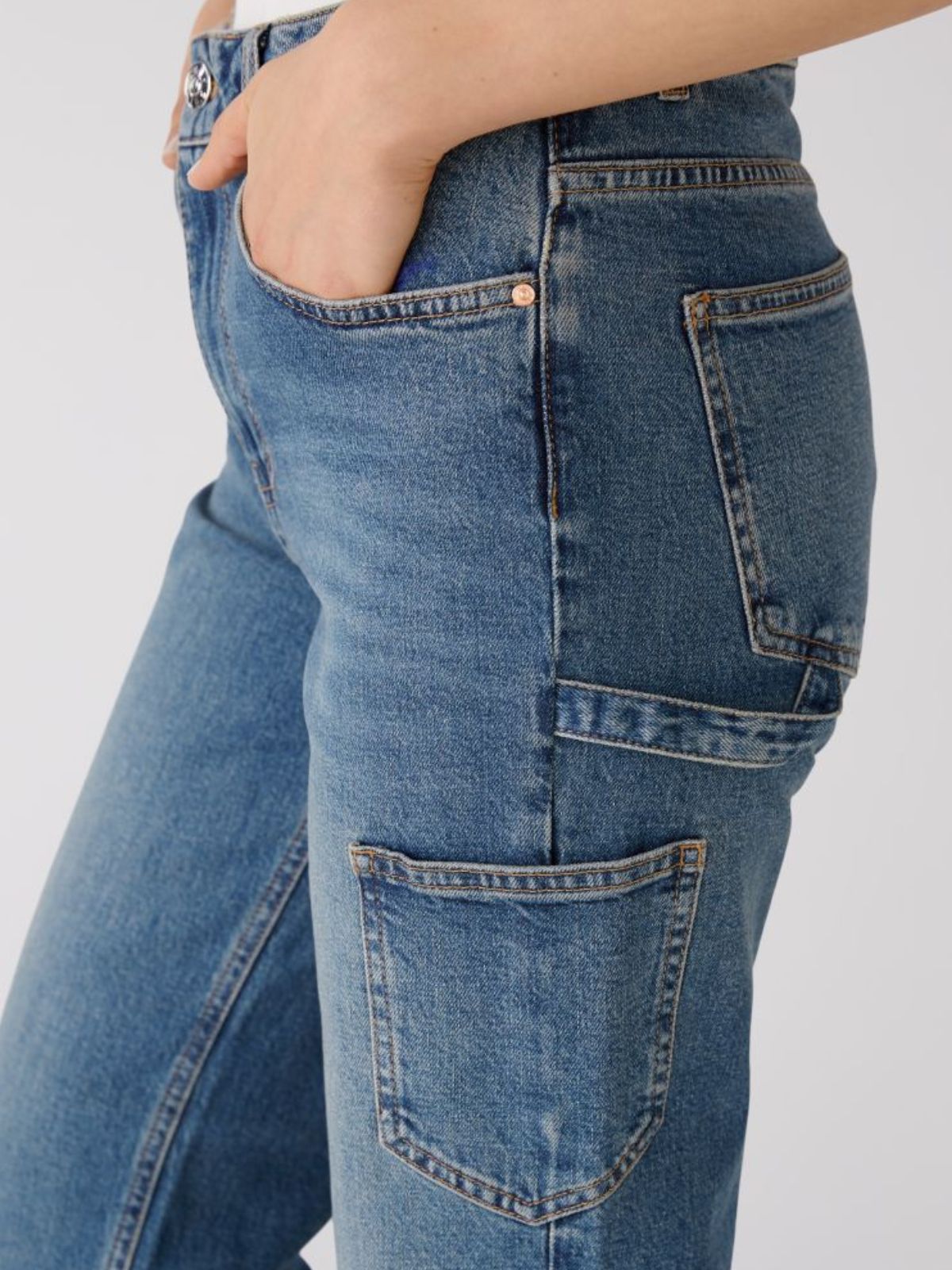 Jeans con dettagli work