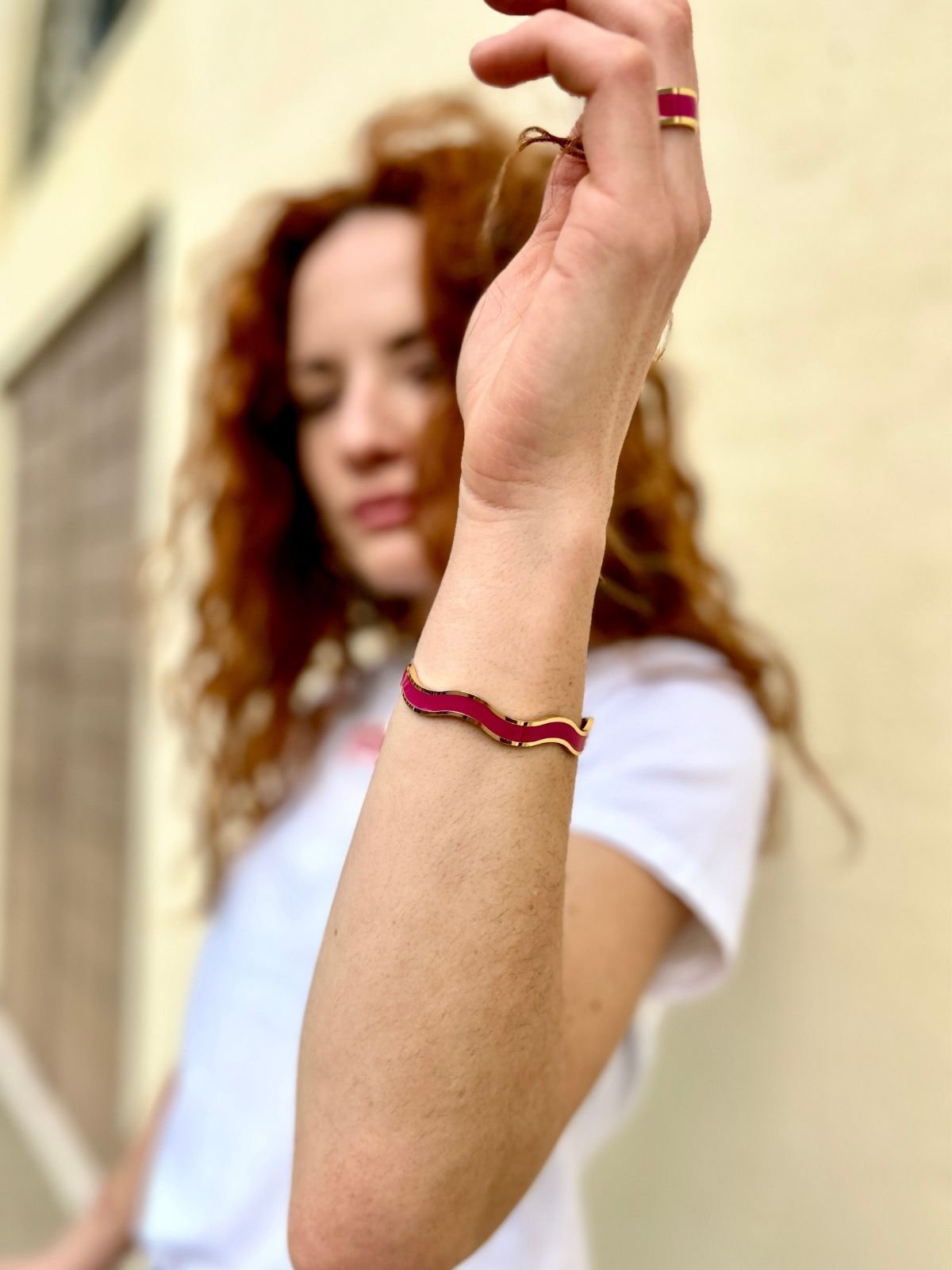 Bracciale wave fucsia