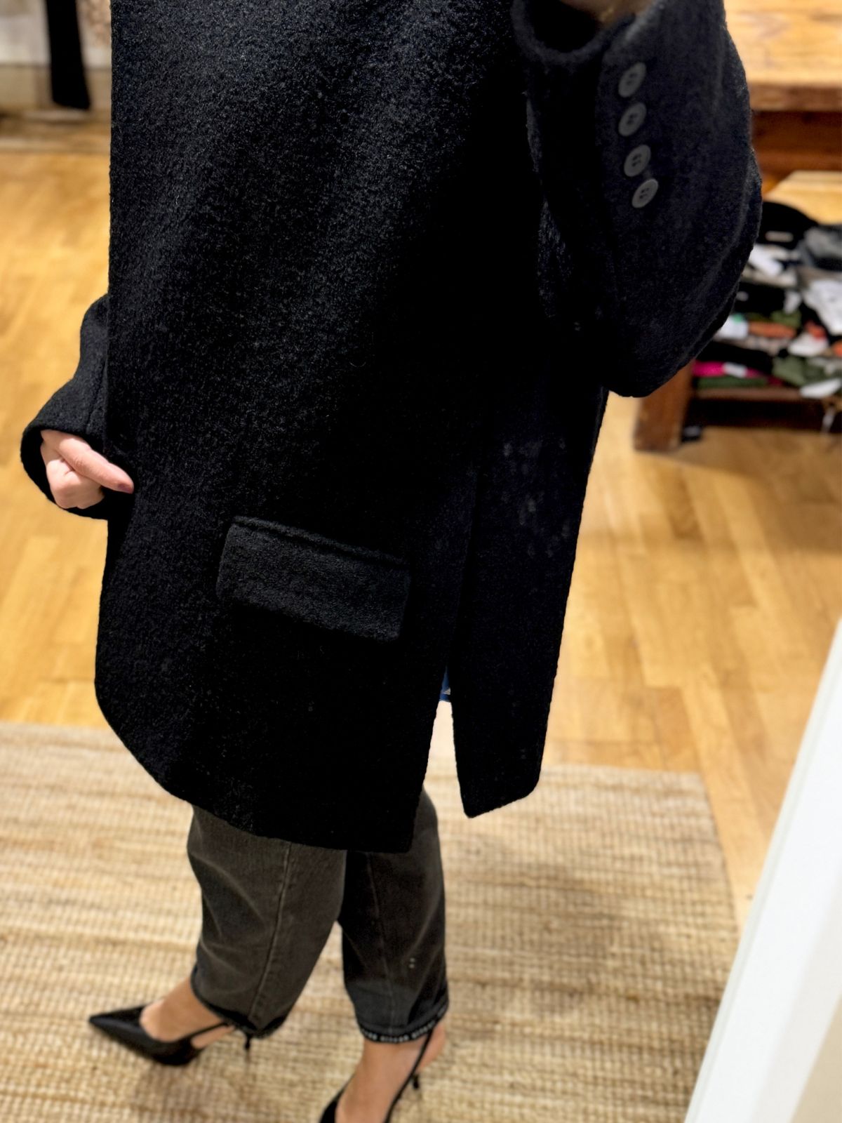 Cappotto oversize con spacco