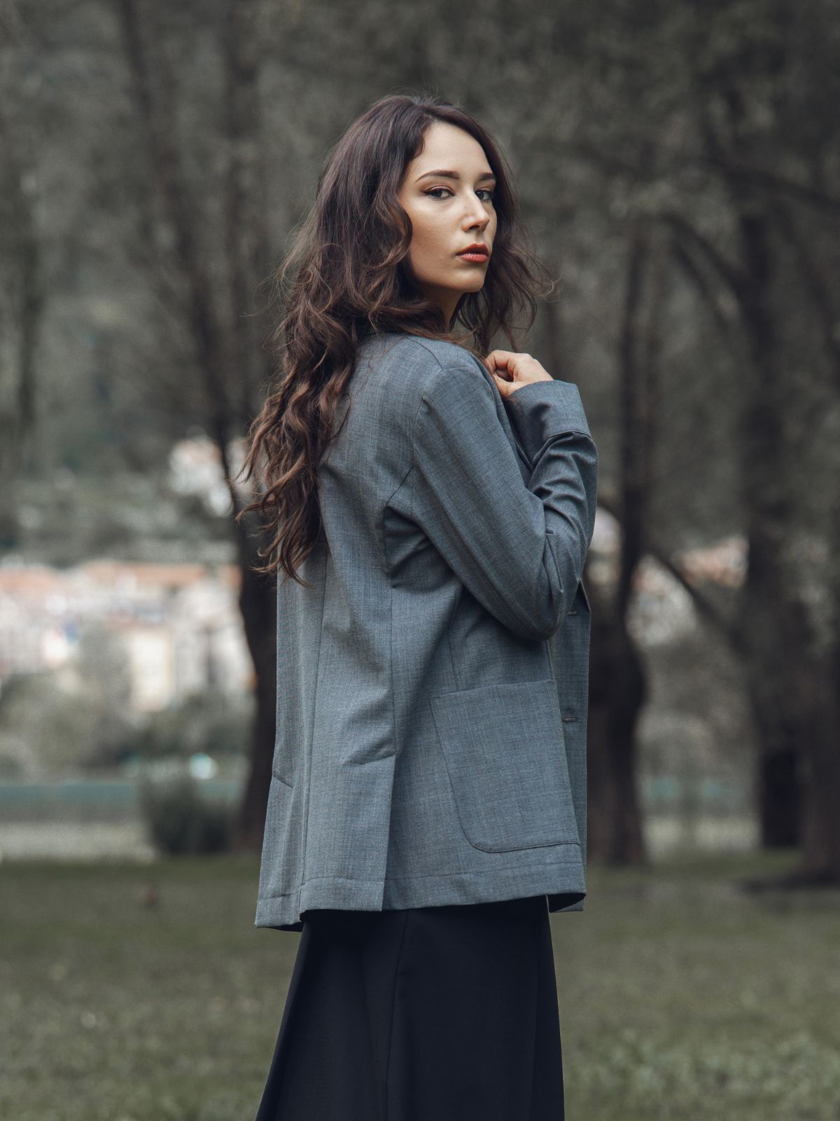 Giacca Camicia Antracite