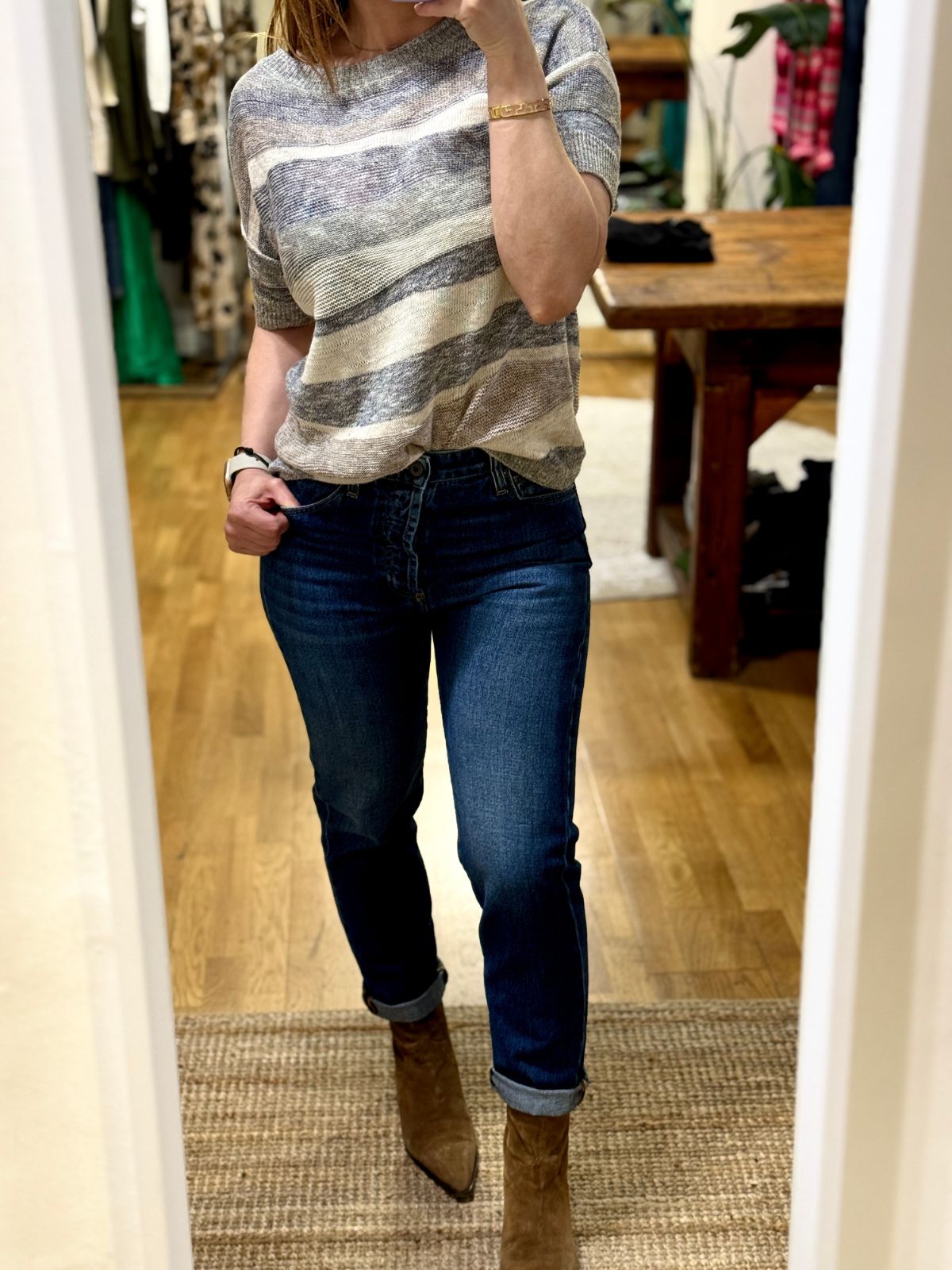Jeans scuro diritto