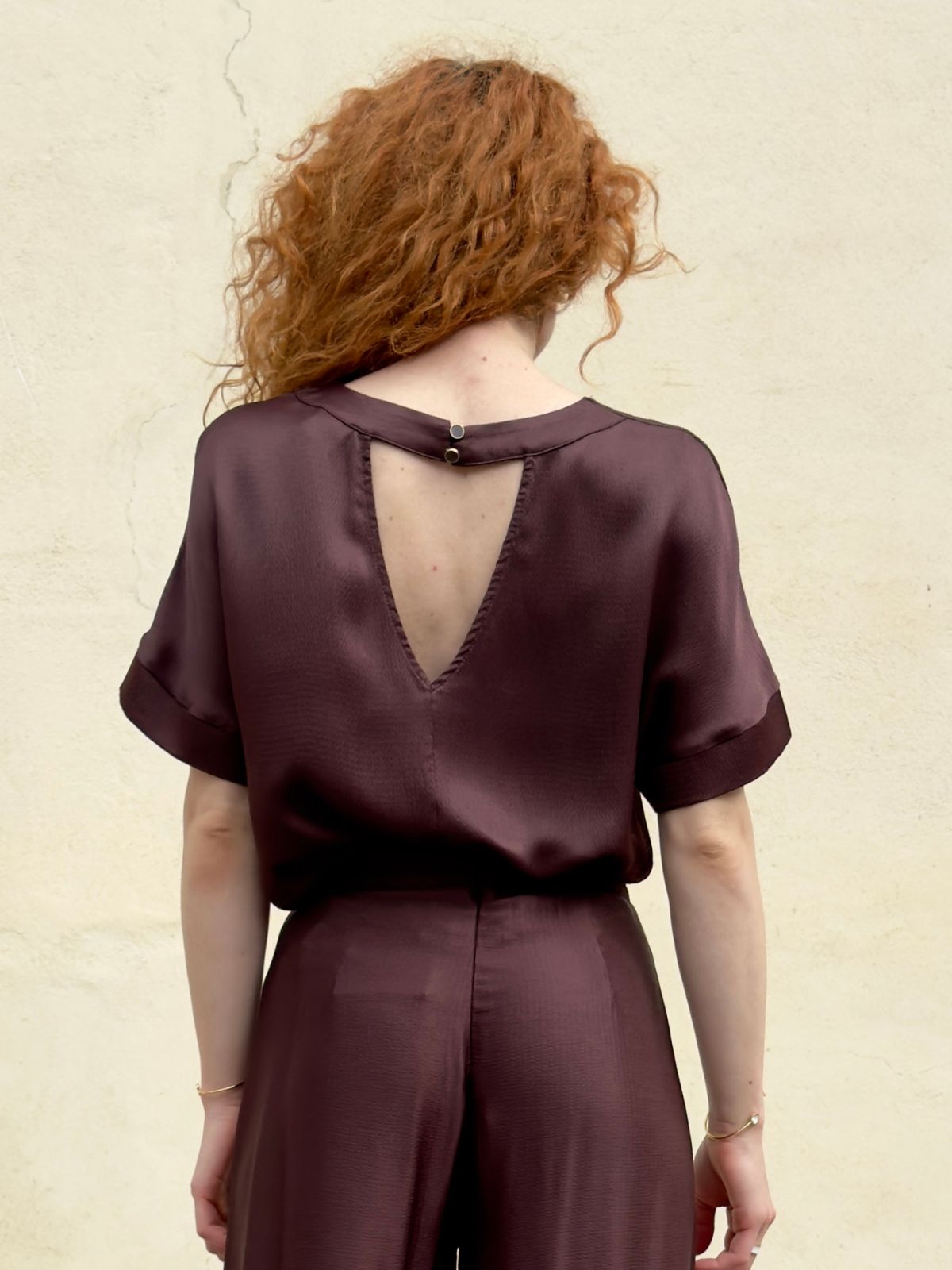 Pantalone palazzo cioccolato