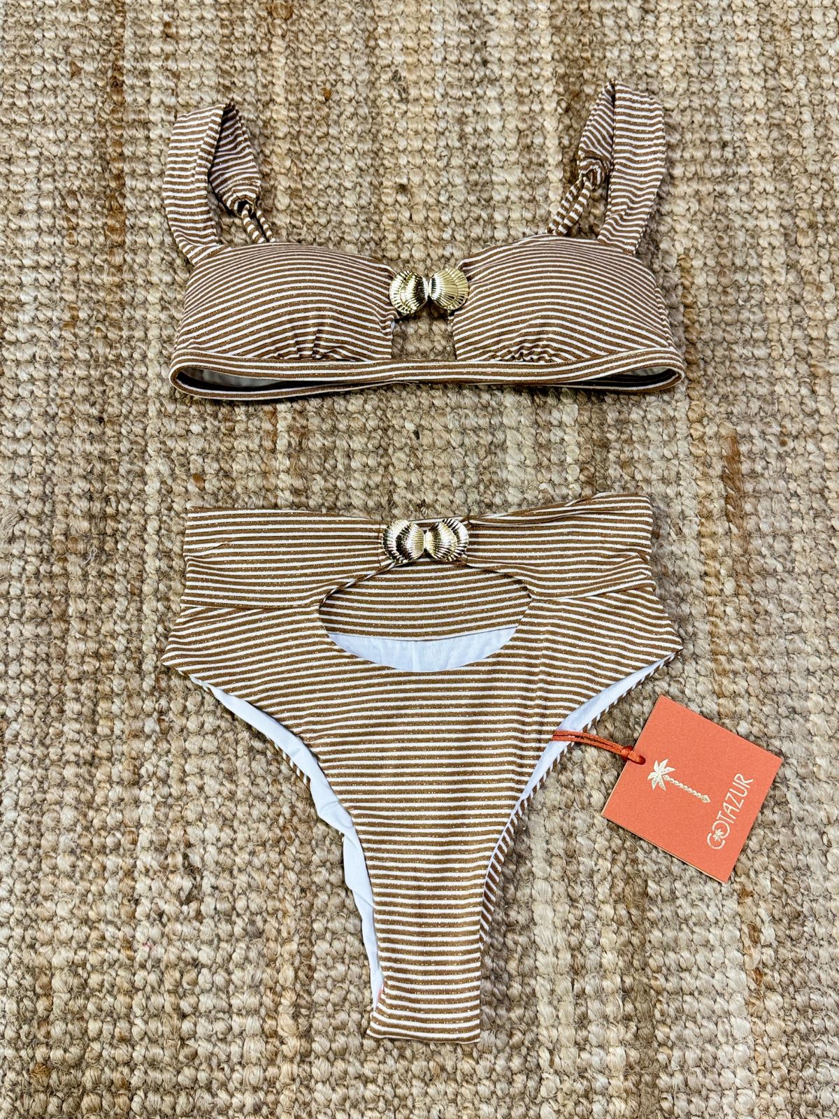 Bikini bralette Cotazur con dettaglio conchiglia in metallo
