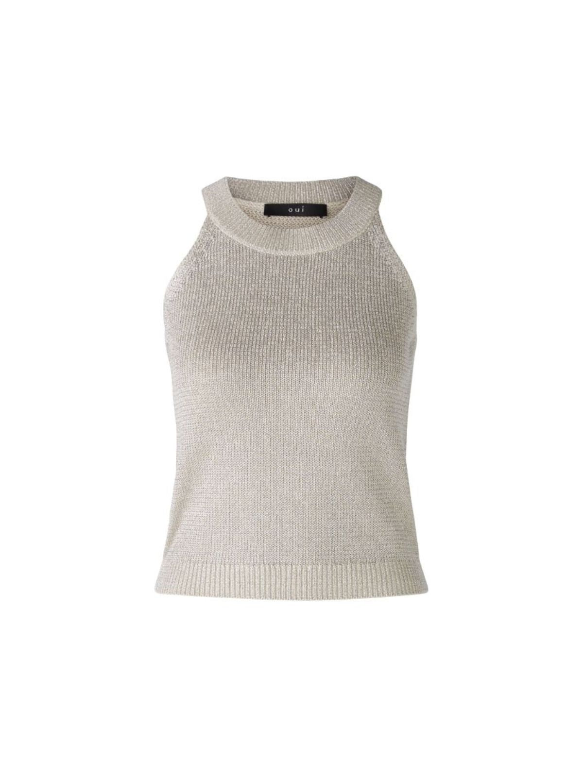 Top in maglia con lurex