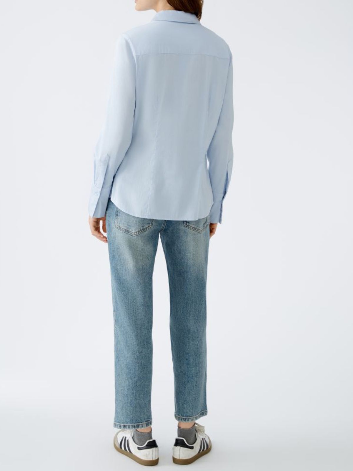 Camicia azzurra in cotone