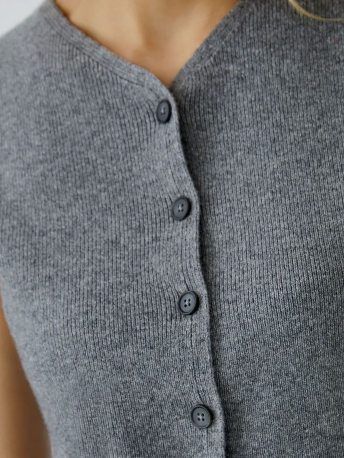 Gilet in maglia antracite
