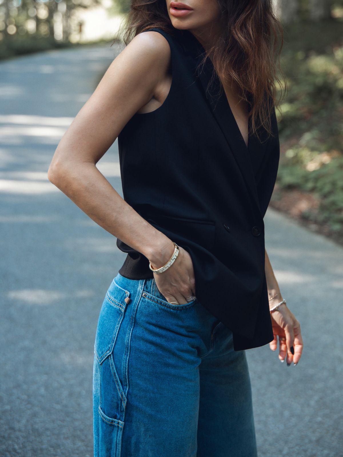 Jeans baggy con dettagli work
