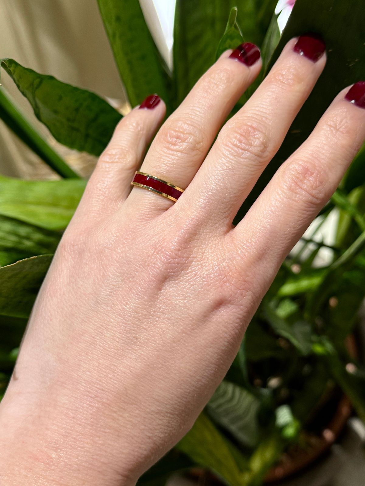 Anello mono bordeaux mini