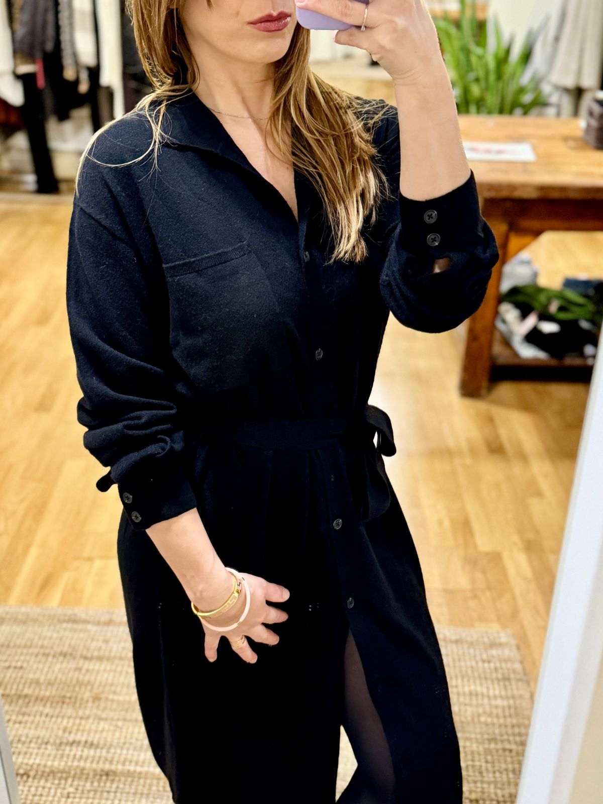 Abito chemisier in maglia