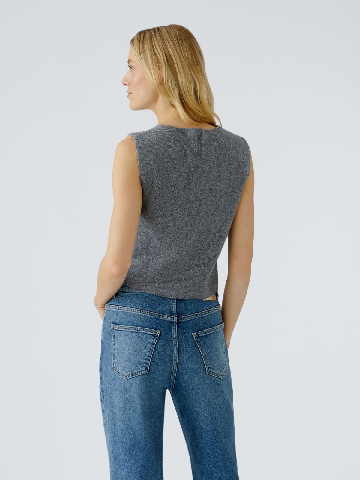 Gilet in maglia antracite