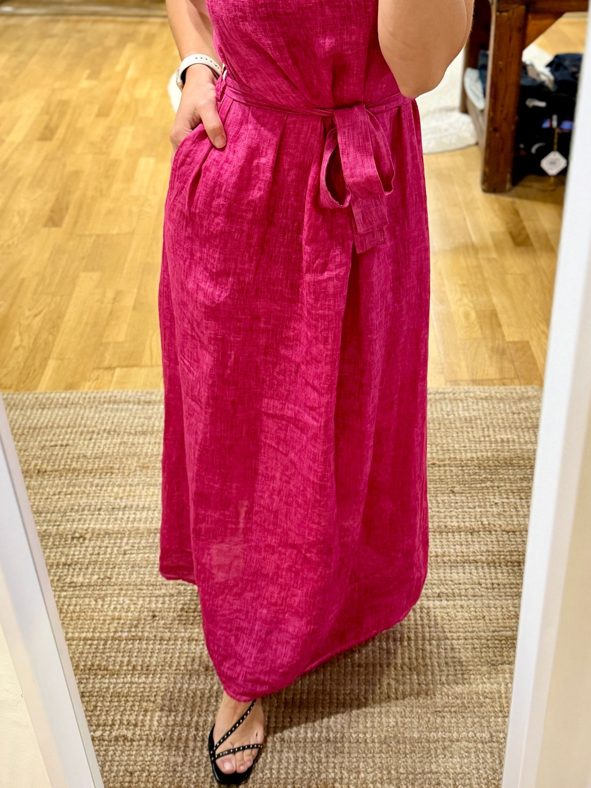 Abito in lino fucsia