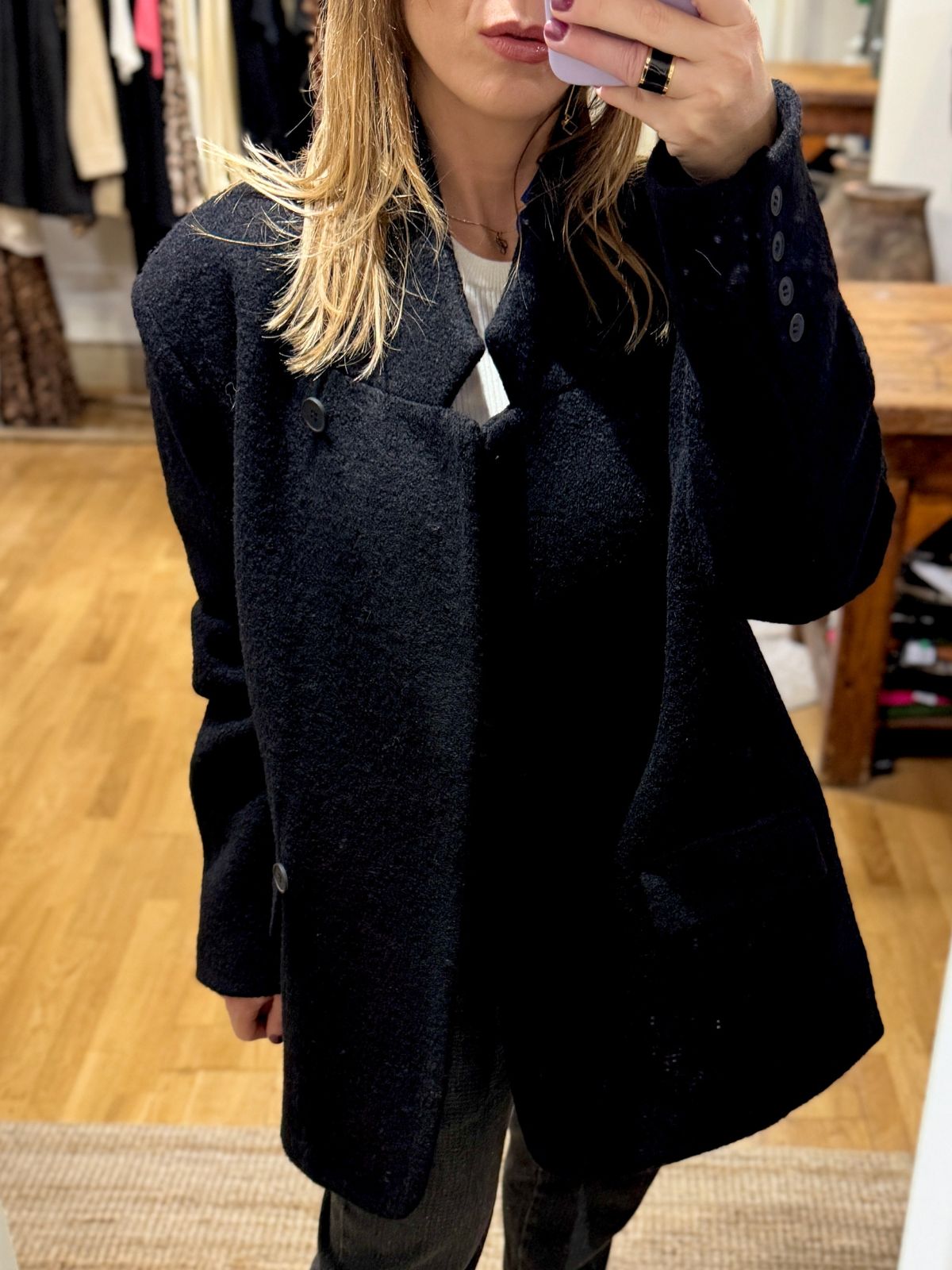 Cappotto oversize con spacco