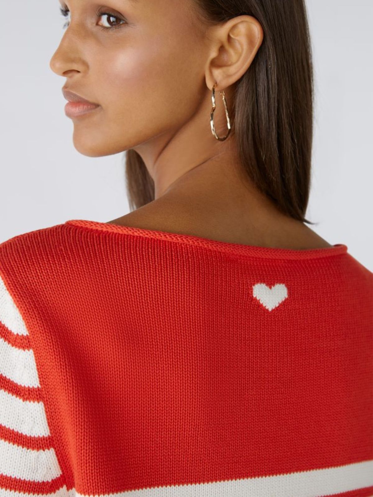 Maglia a righe con cuore